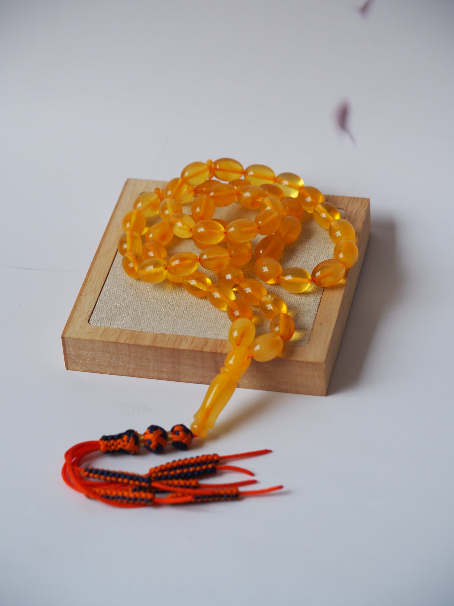 Olive Shape Transculent Amber Rosary 37,5g