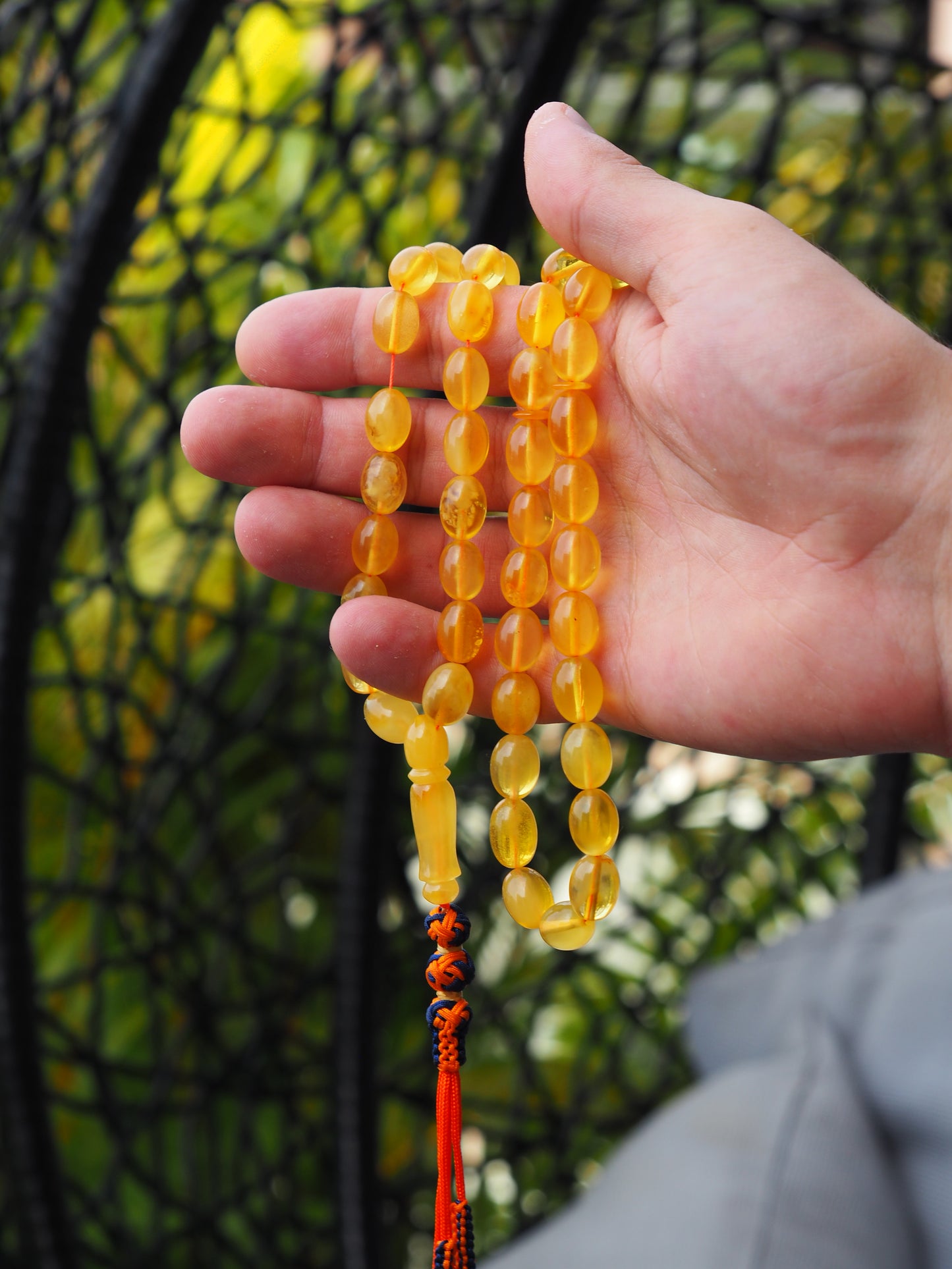 Olive Shape Transculent Amber Rosary 37,5g