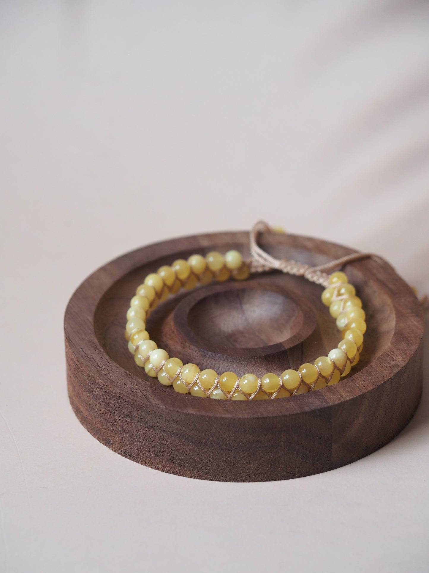 Milk Amber Woven Bracelet