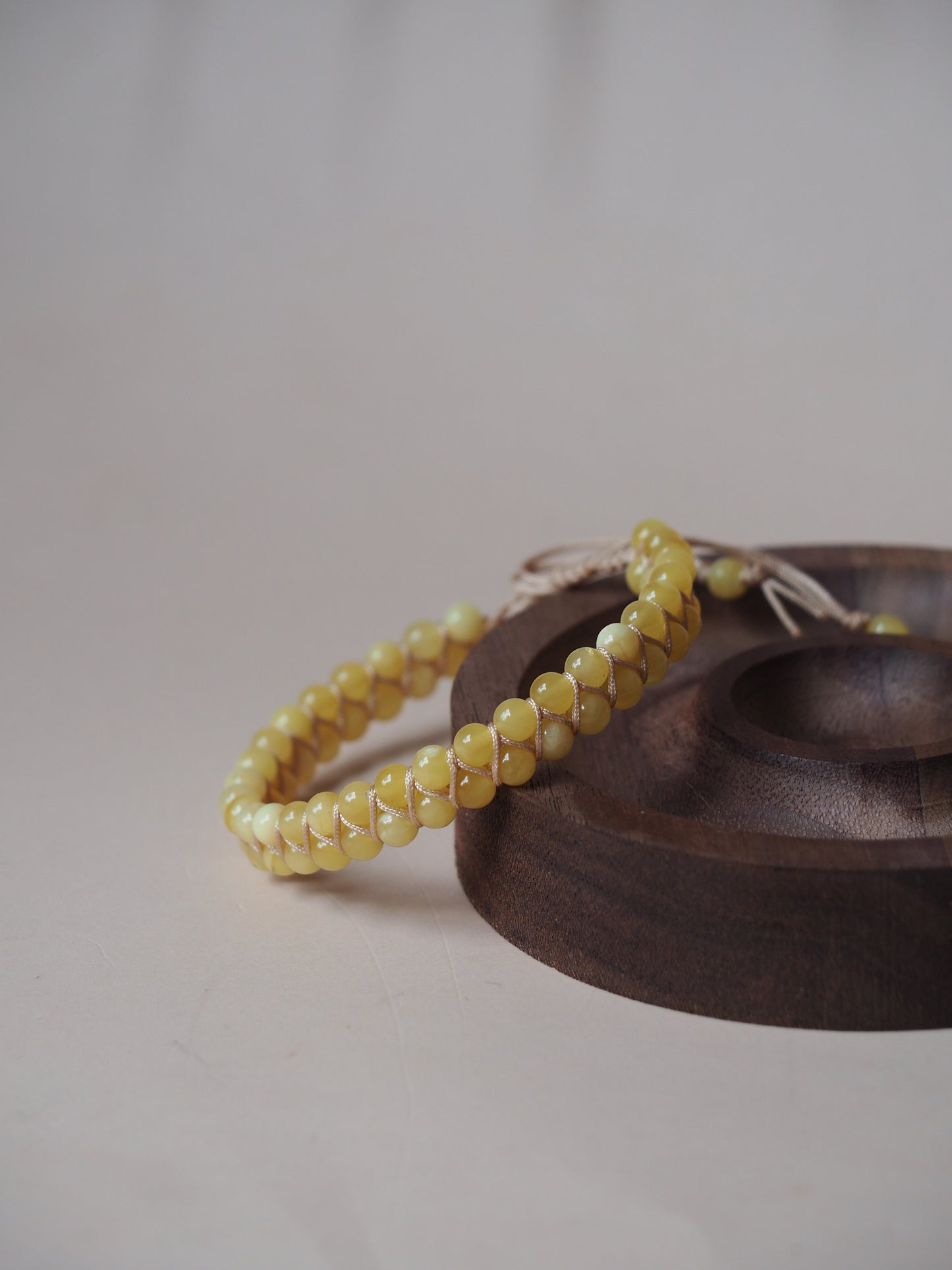 Milk Amber Woven Bracelet