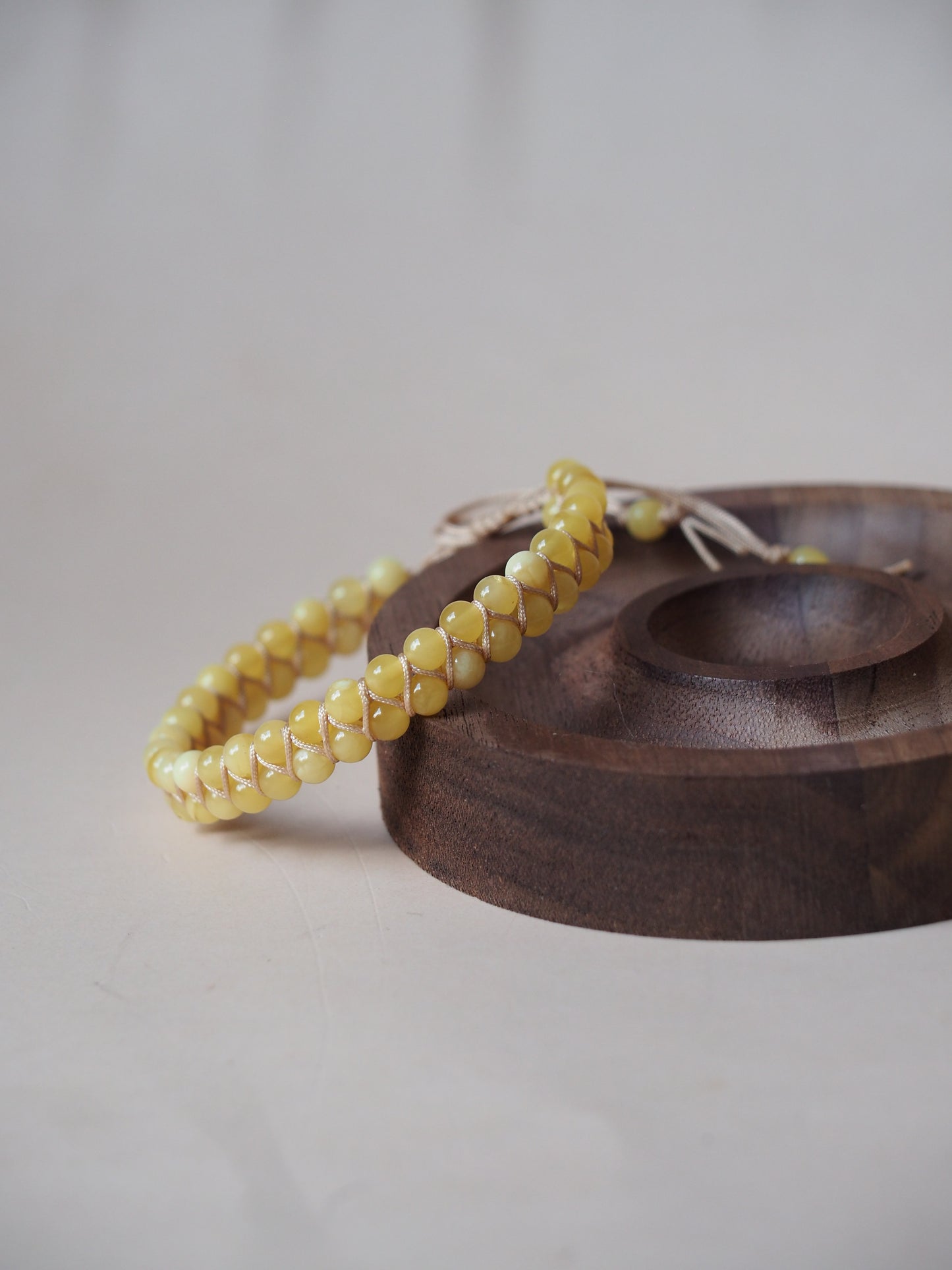 Milk Amber Woven Bracelet