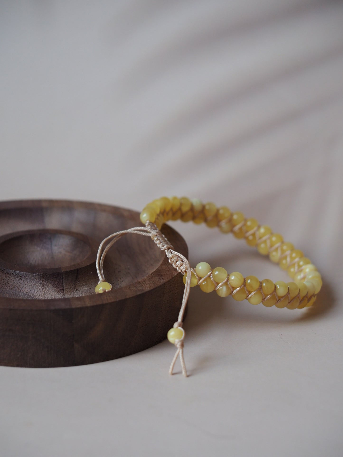 Milk Amber Woven Bracelet