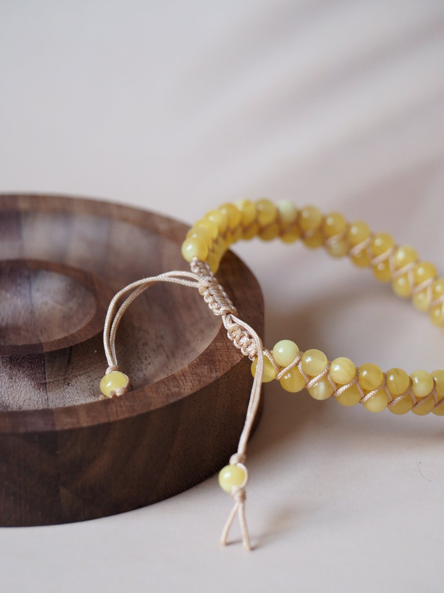 Milk Amber Woven Bracelet