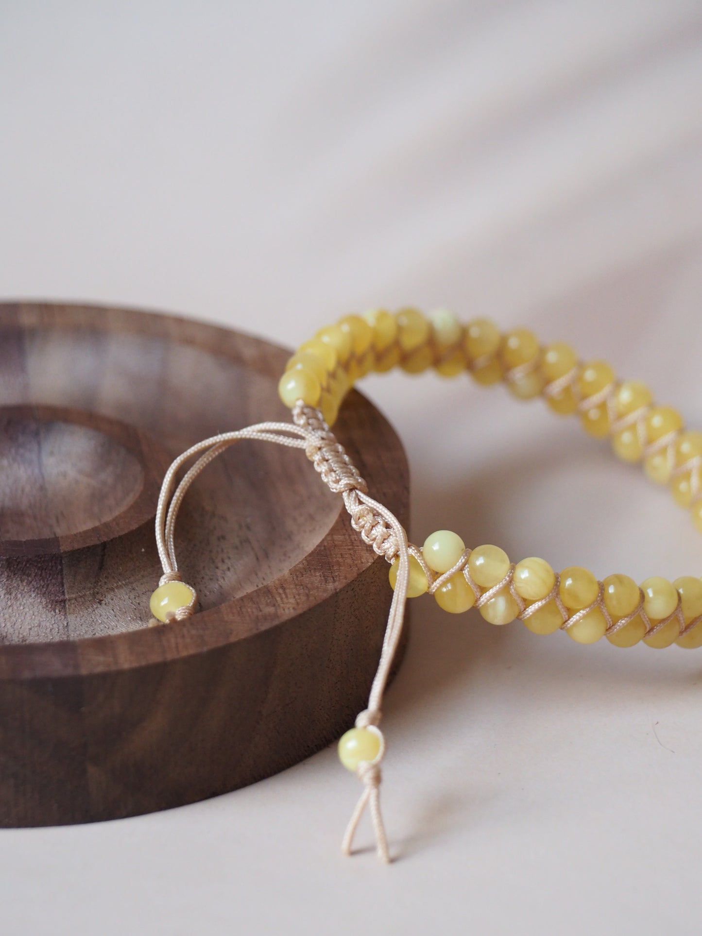 Milk Amber Woven Bracelet
