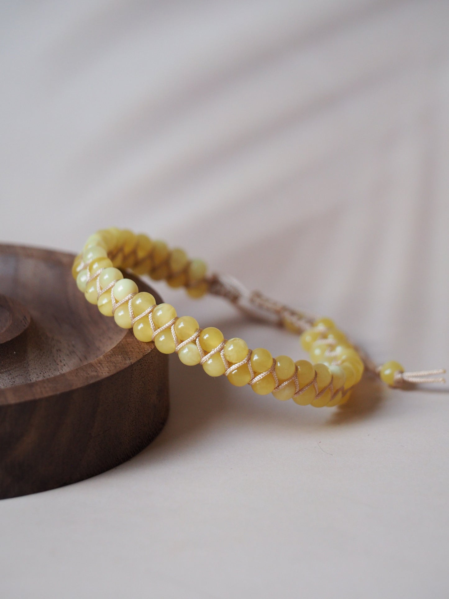 Milk Amber Woven Bracelet
