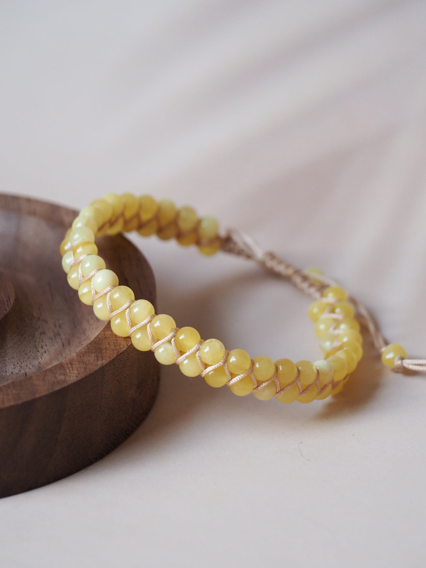 Milk Amber Woven Bracelet