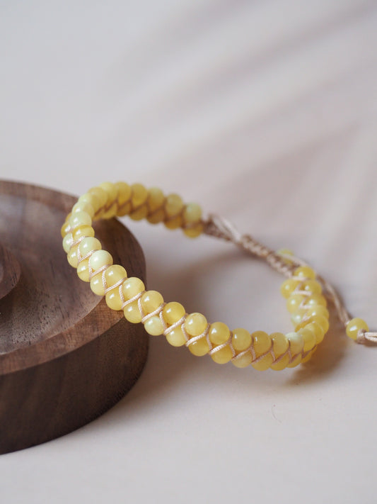 Milk Amber Woven Bracelet