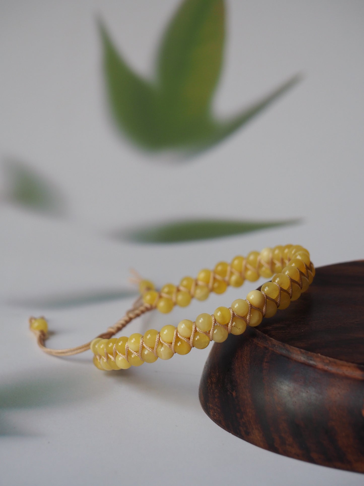 Milk Amber Woven Bracelet