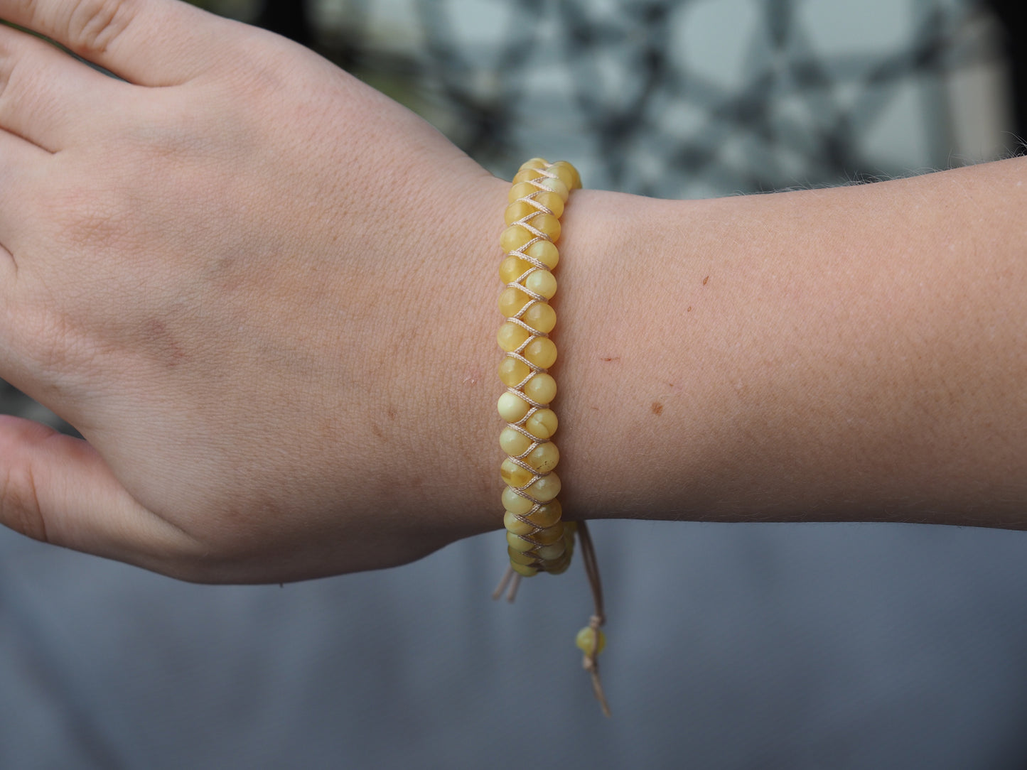 Milk Amber Woven Bracelet