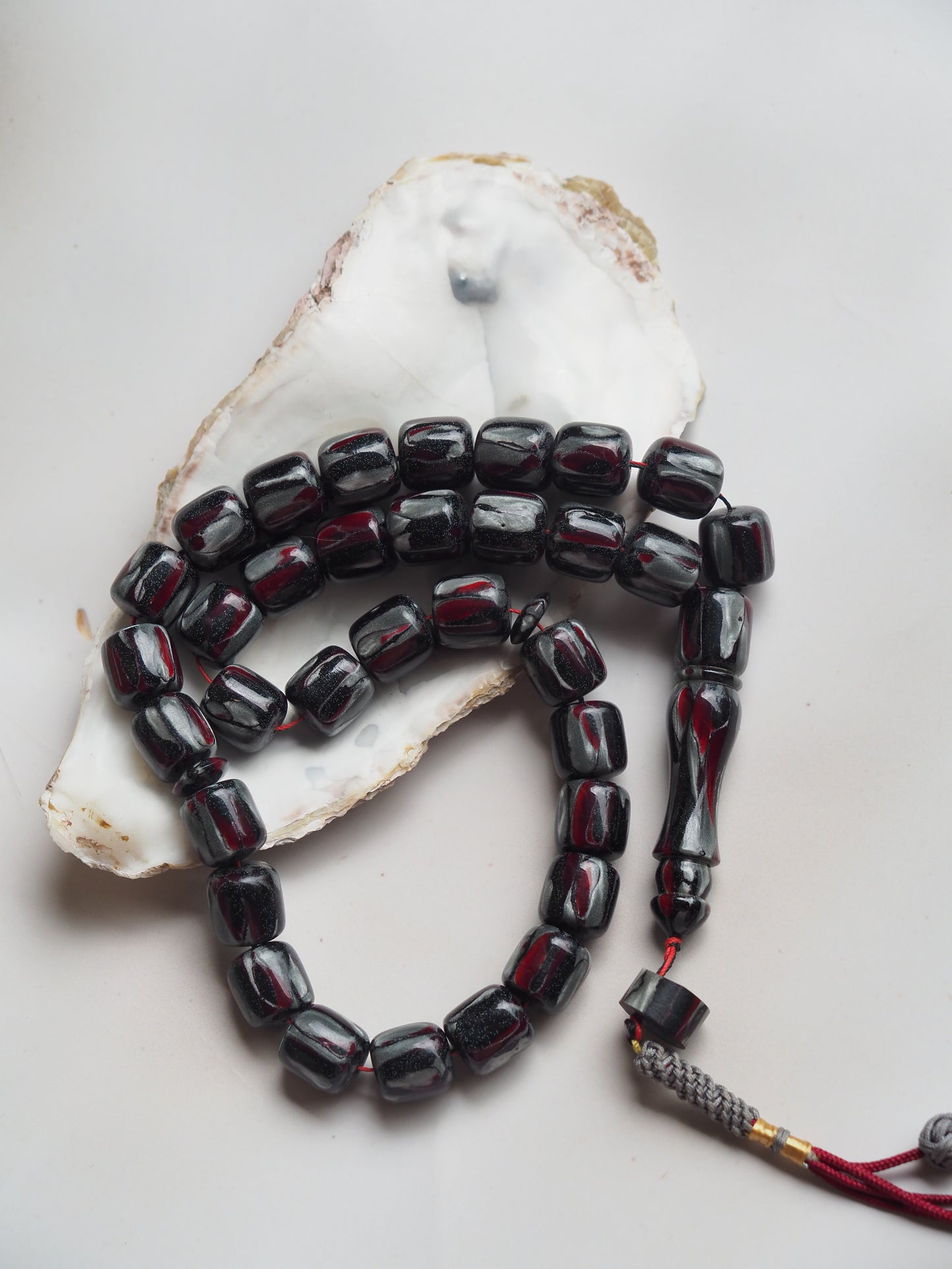 Multicolor Galalith Rosary 33 Beads