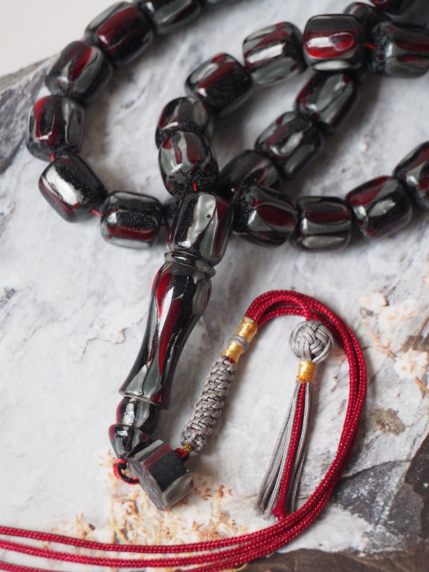 Multicolor Galalith Rosary 33 Beads