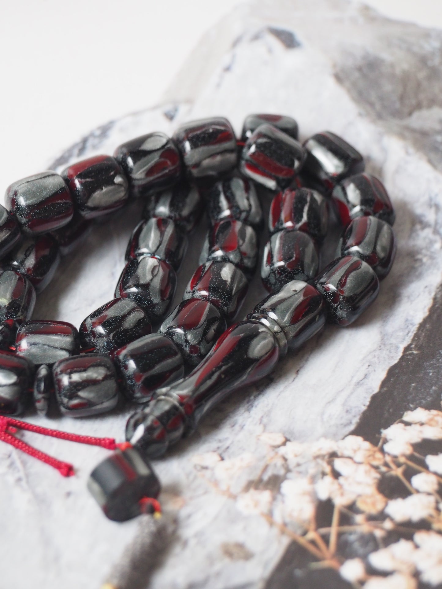 Multicolor Galalith Rosary 33 Beads