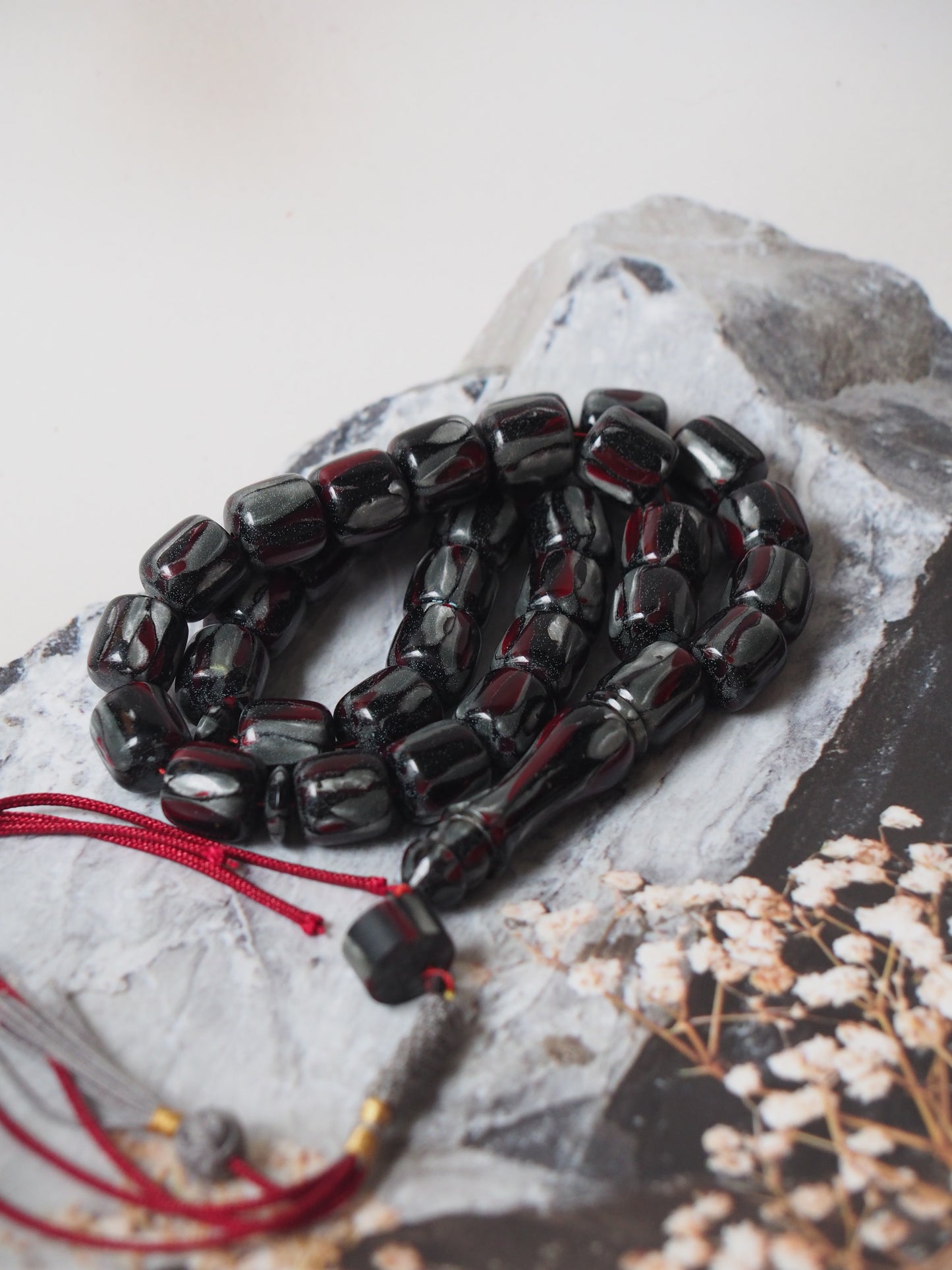 Multicolor Galalith Rosary 33 Beads