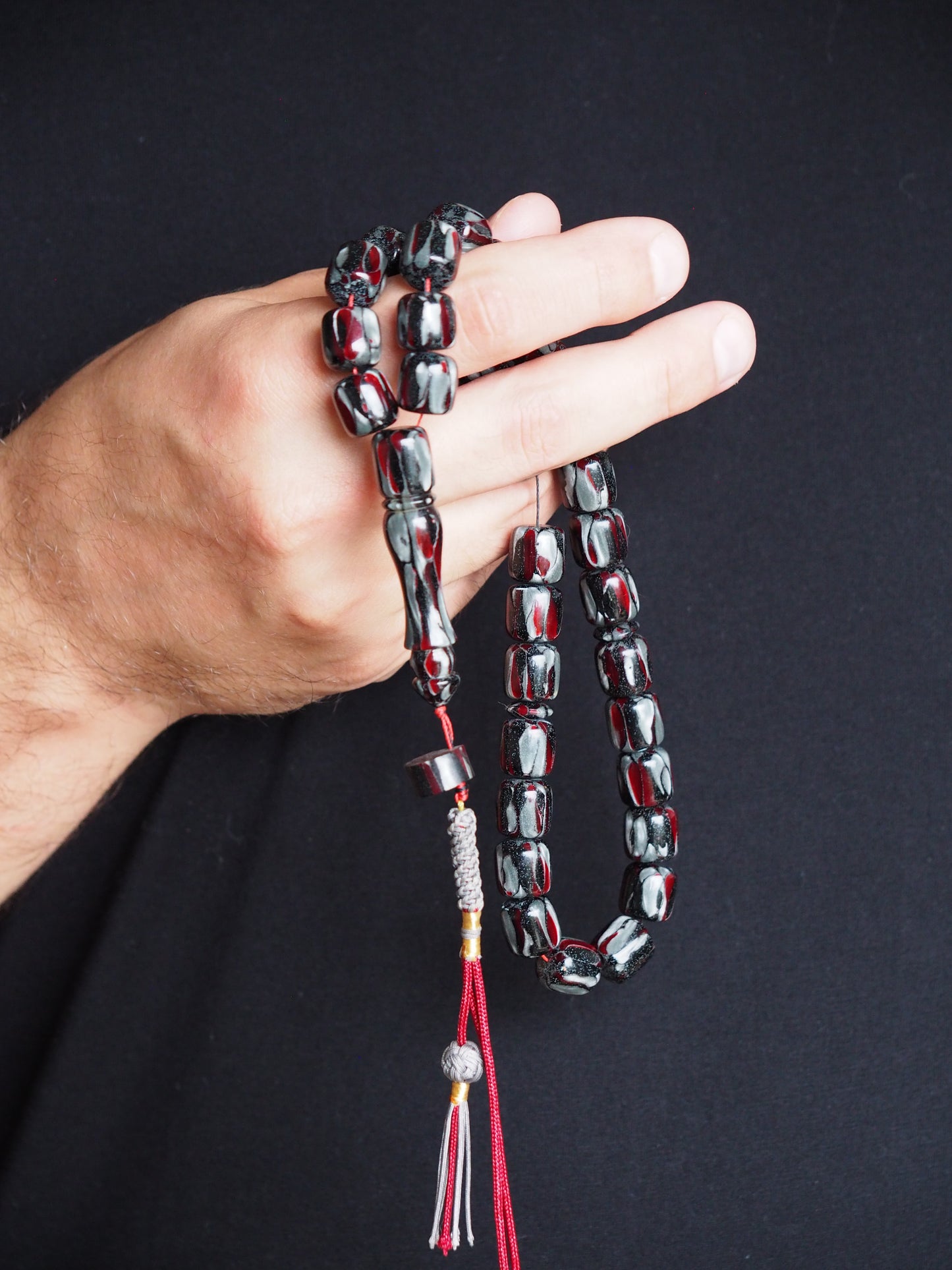 Multicolor Galalith Rosary 33 Beads