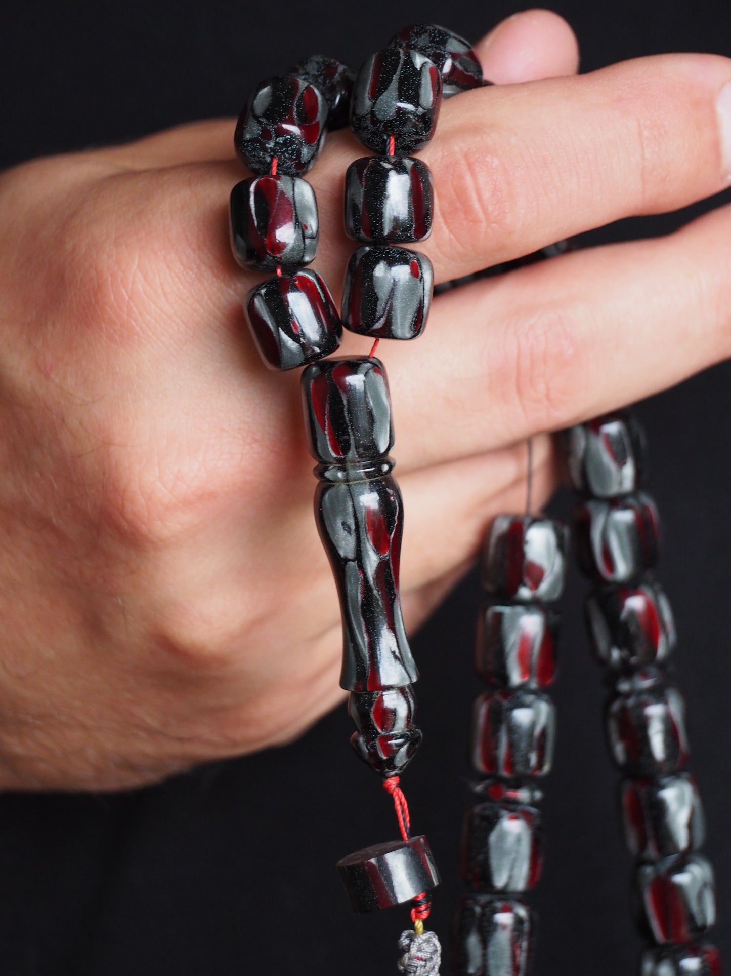 Multicolor Galalith Rosary 33 Beads