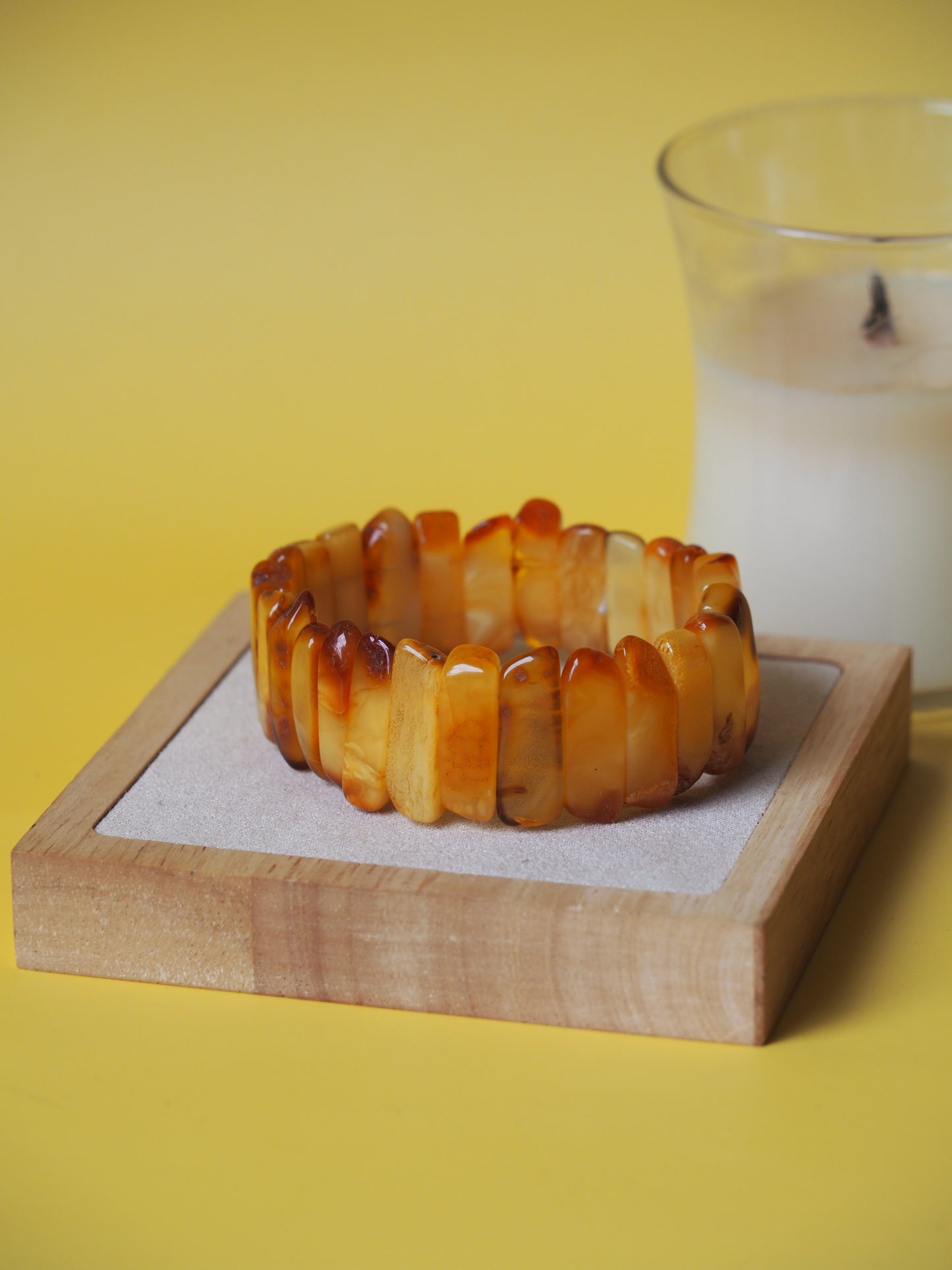 Raw Irregular Honey Amber Bracelet
