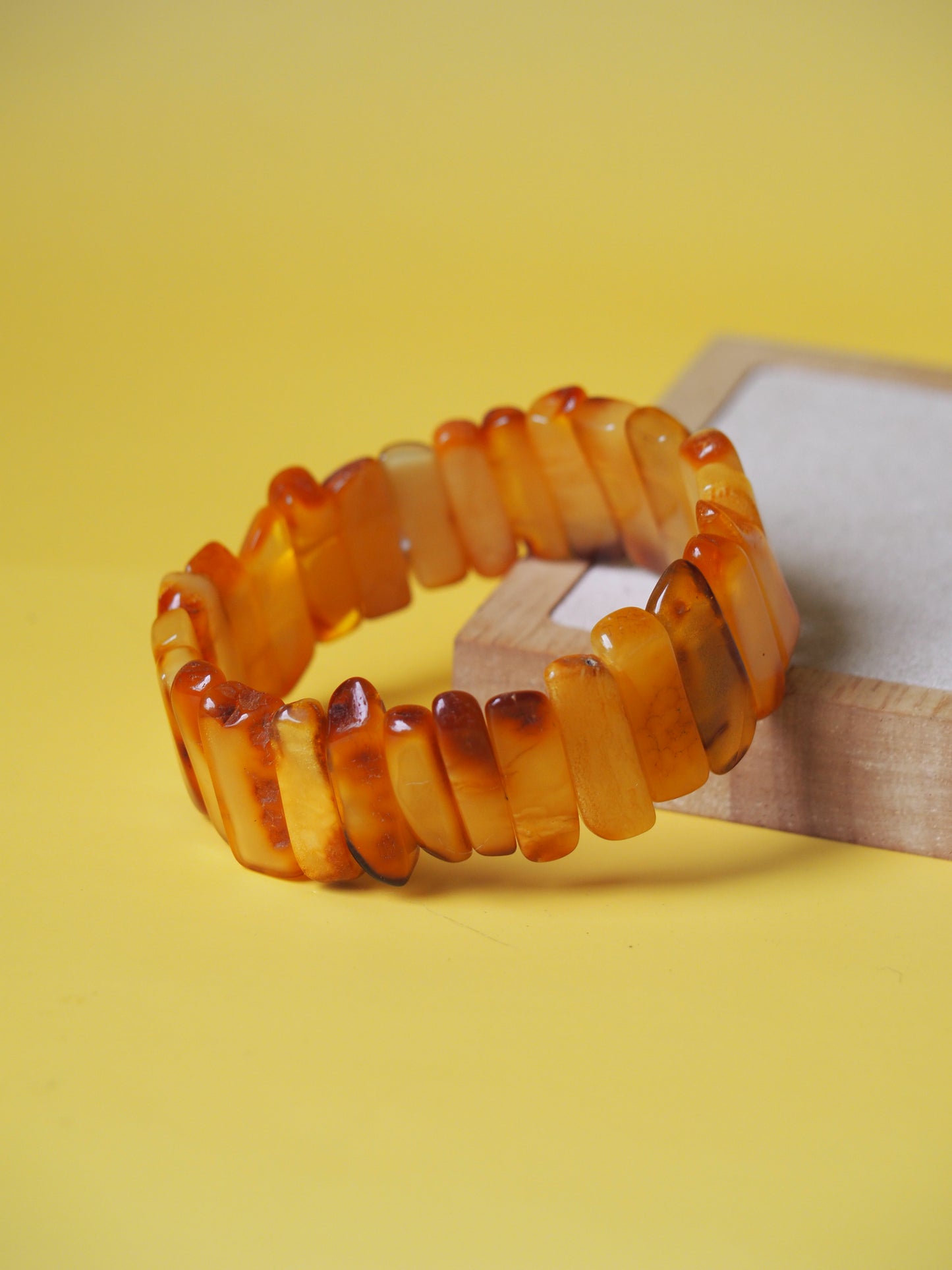 Raw Irregular Honey Amber Bracelet