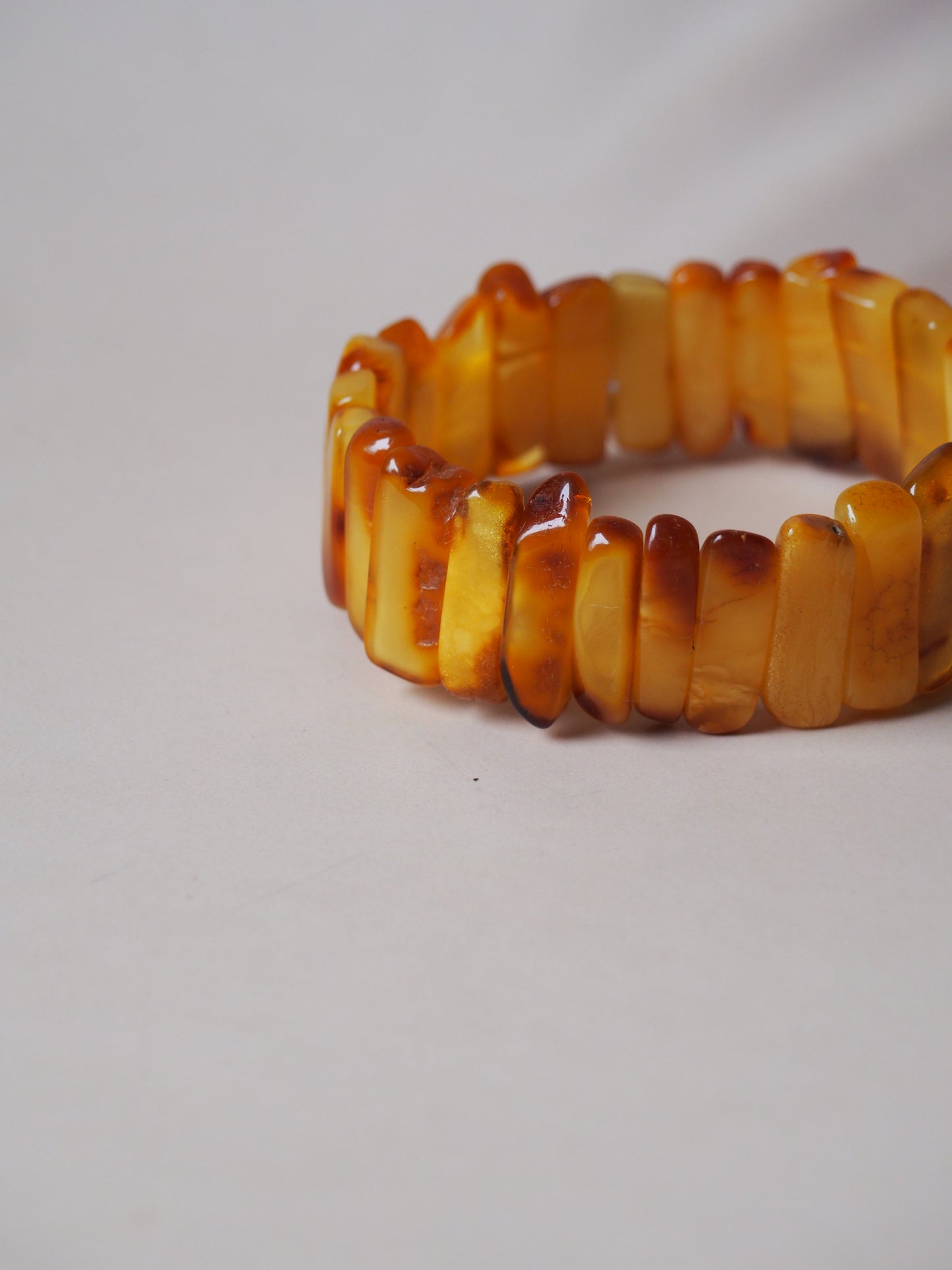 Raw Irregular Honey Amber Bracelet