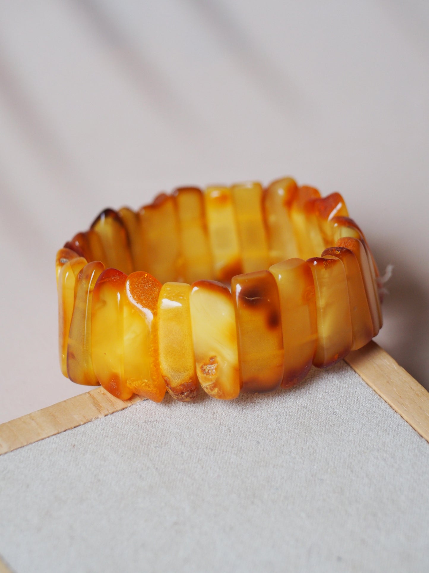Raw Irregular Honey Amber Bracelet