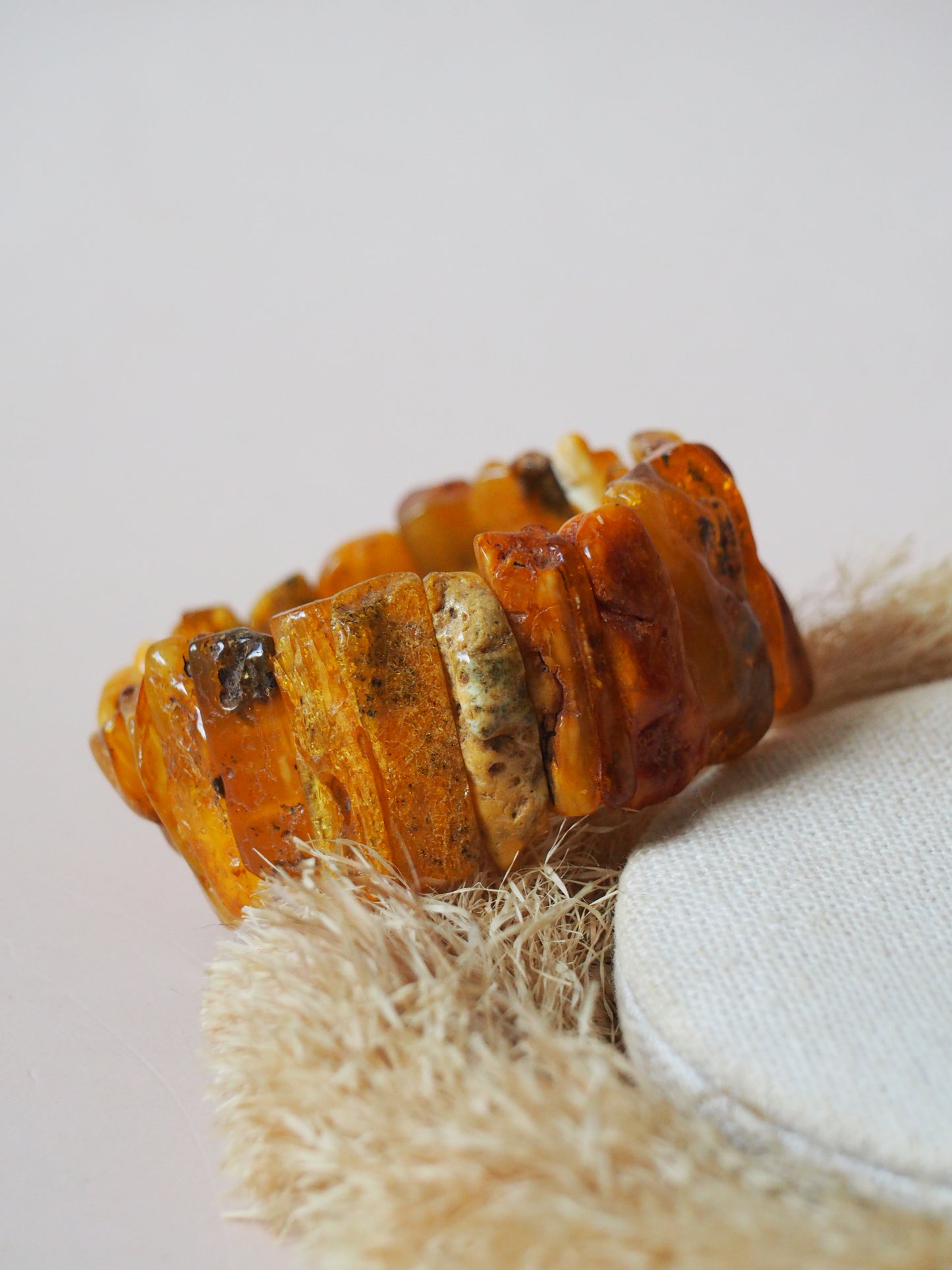 Natural Raw Amber Bracelet Irregular Size