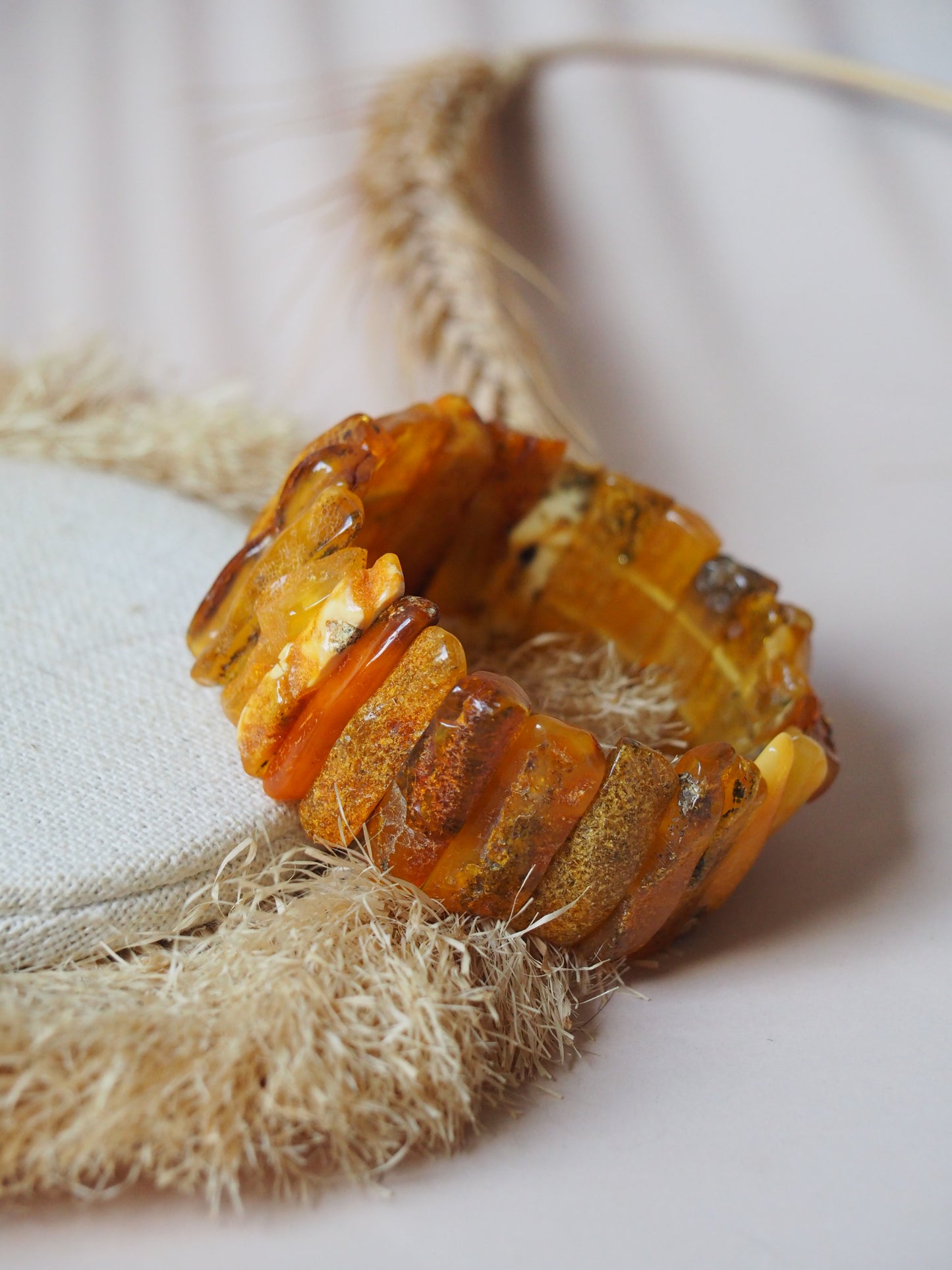 Natural Raw Amber Bracelet Irregular Size