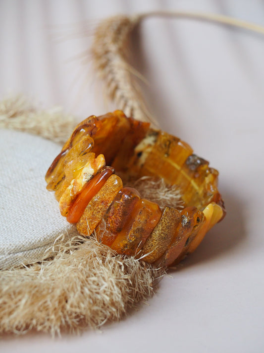 Natural Raw Amber Bracelet Irregular Size