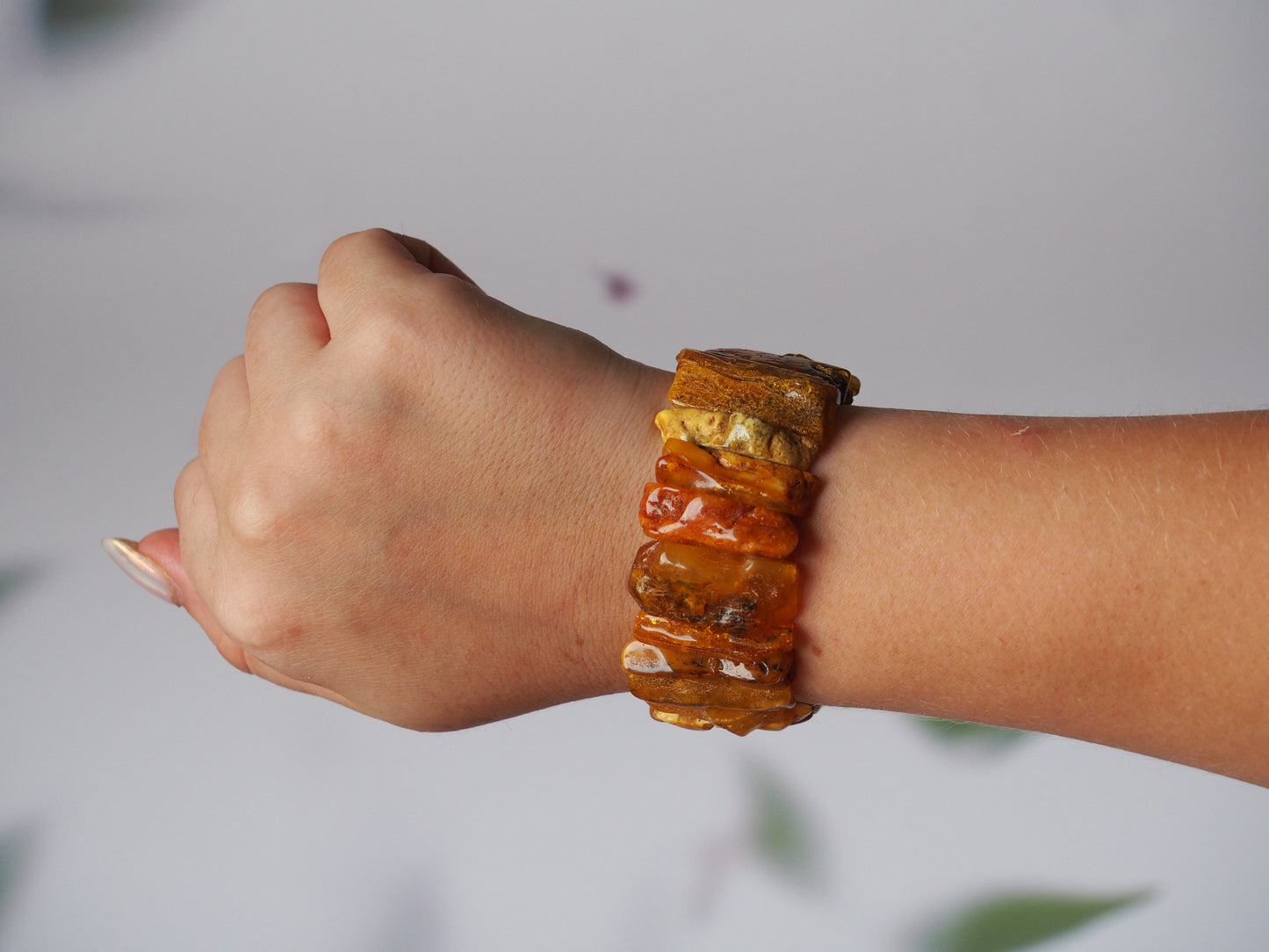 Natural Raw Amber Bracelet Irregular Size