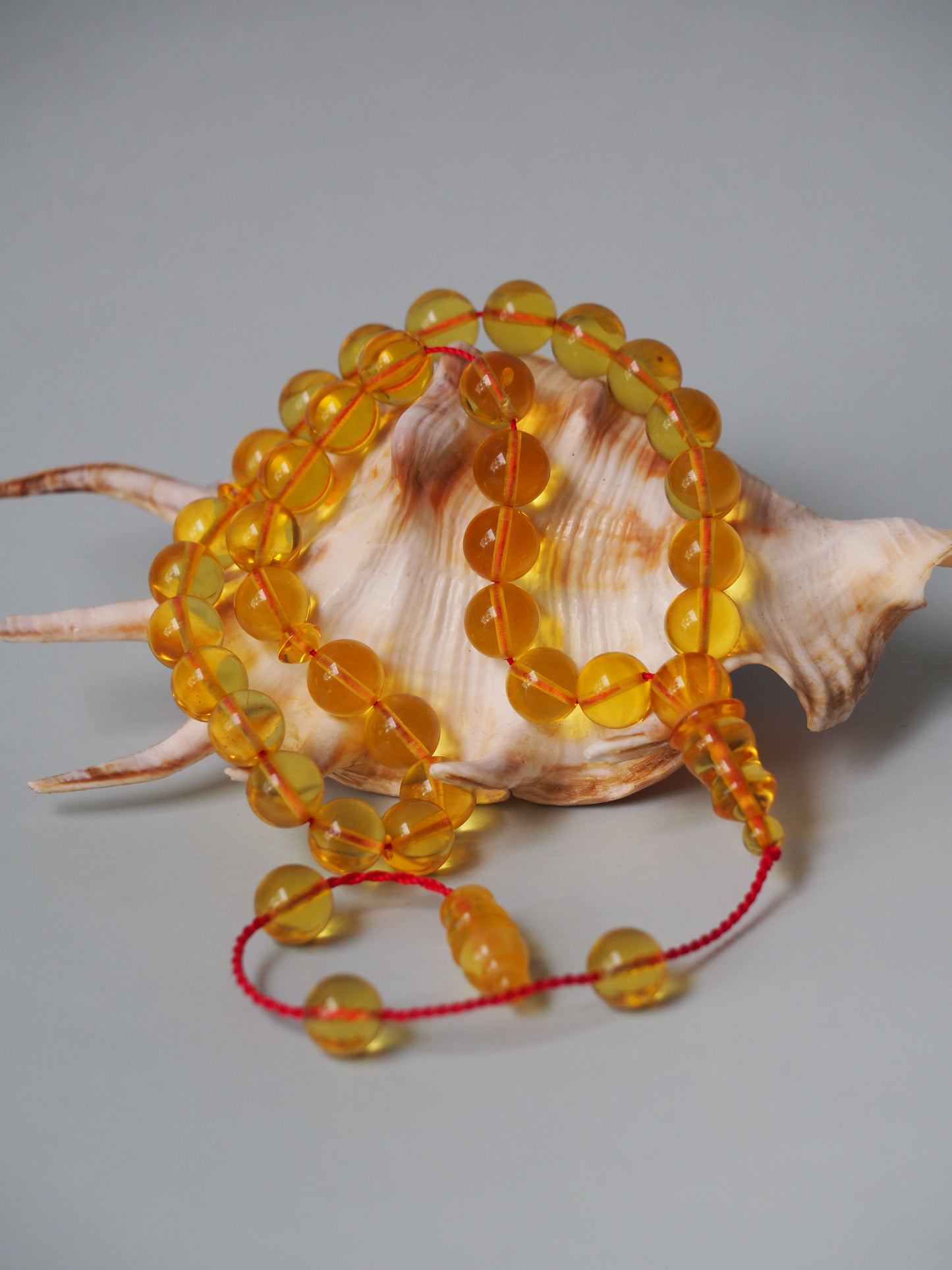 Butterscotch Amber Pendant with Gold Plated Embroidery