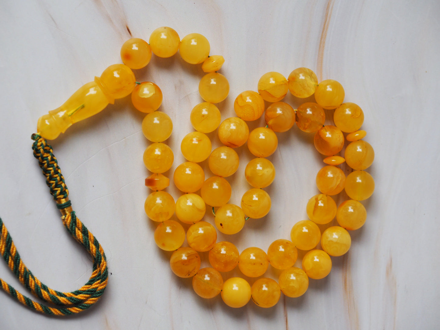Butterscotch Amber Rosary 11,5mm Round Beads