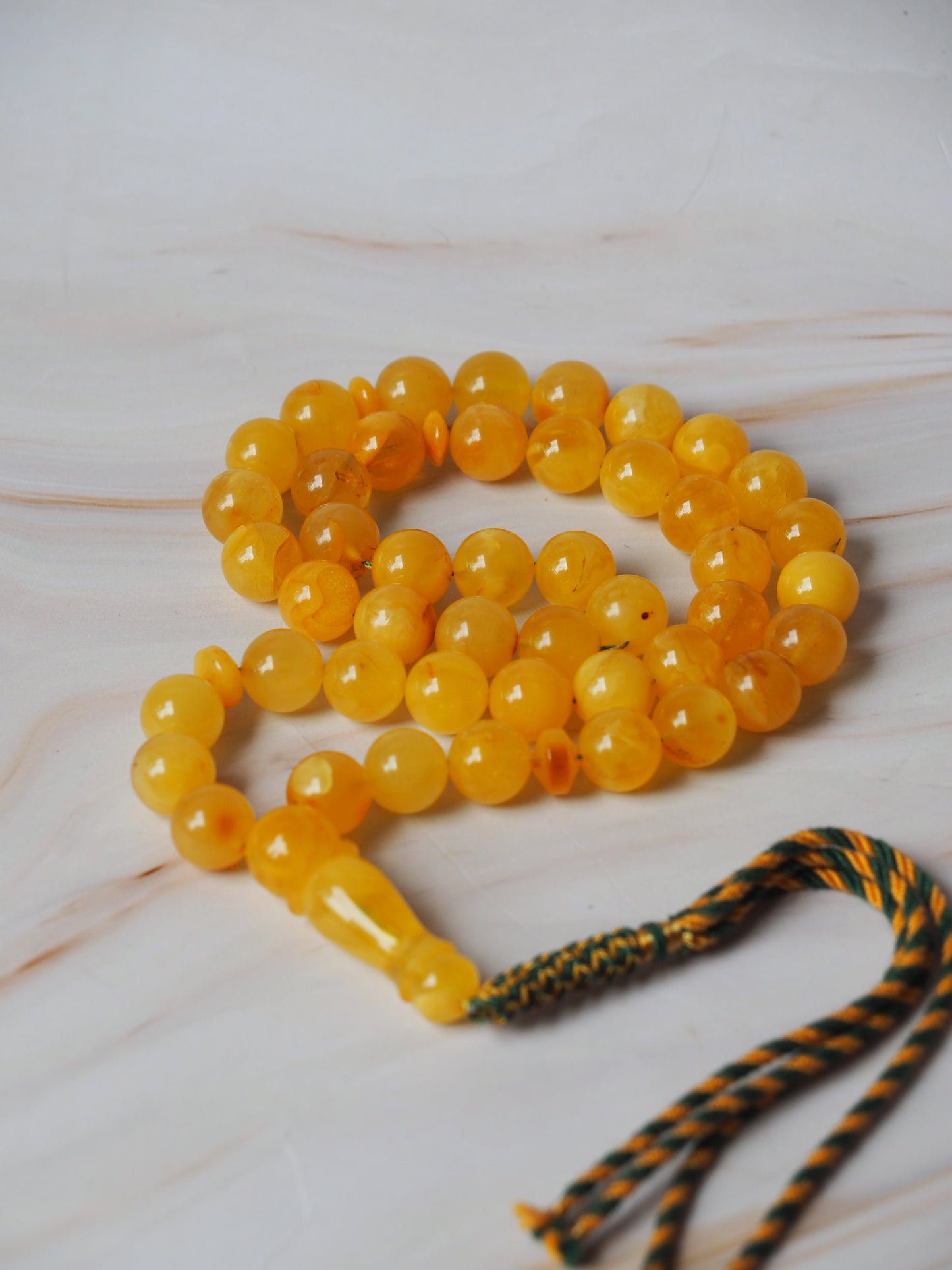 Butterscotch Amber Rosary 11,5mm Round Beads