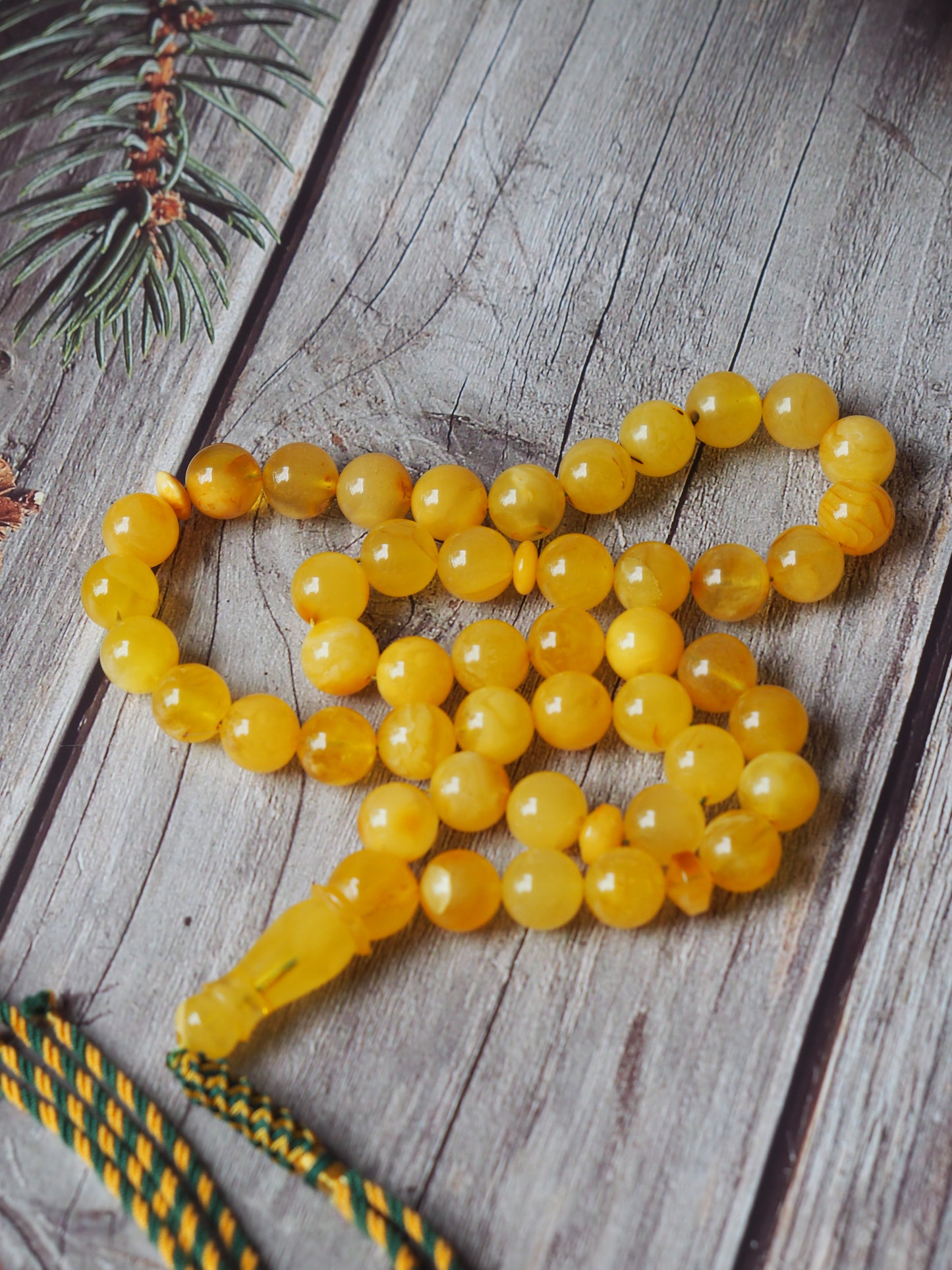 Butterscotch Amber Rosary 11,5mm Round Beads