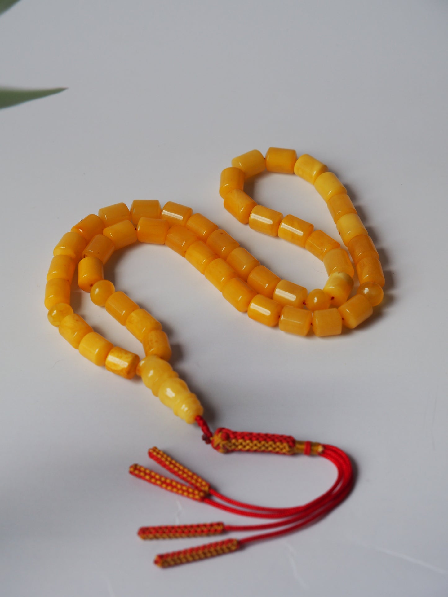 Butterscotch Amber Barrel Shape Rosary/ Tasbih