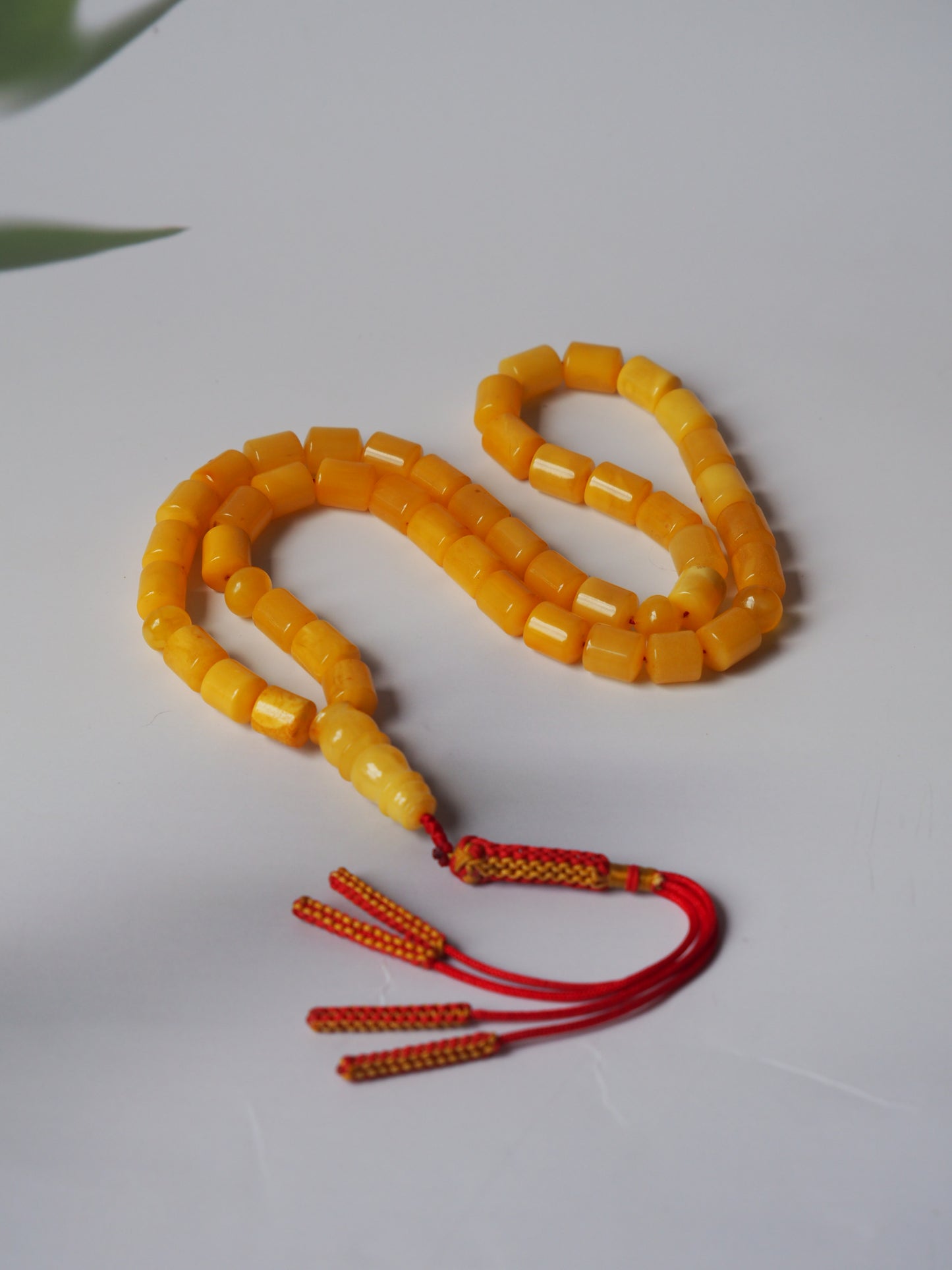 Butterscotch Amber Barrel Shape Rosary/ Tasbih