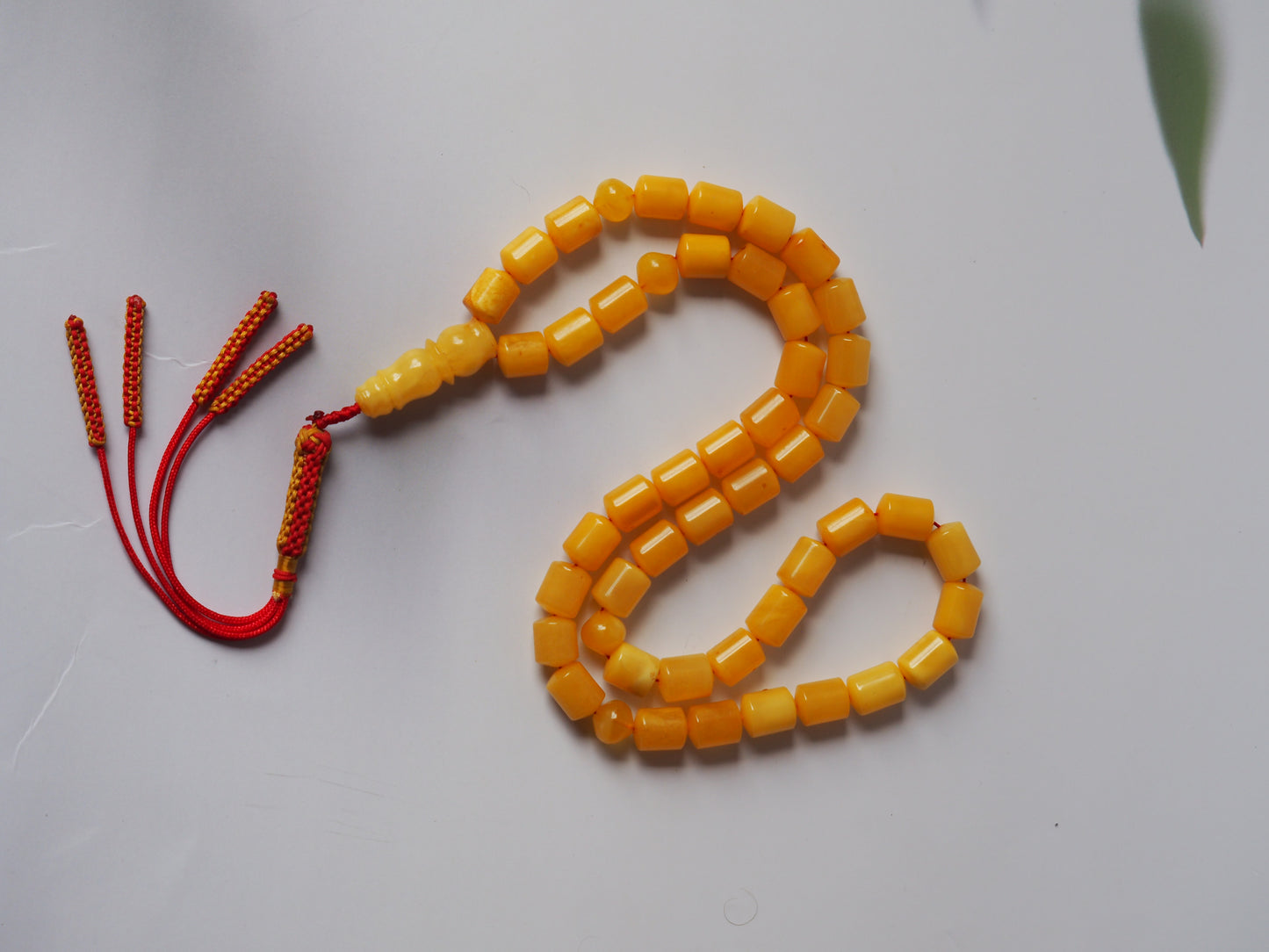 Butterscotch Amber Barrel Shape Rosary/ Tasbih