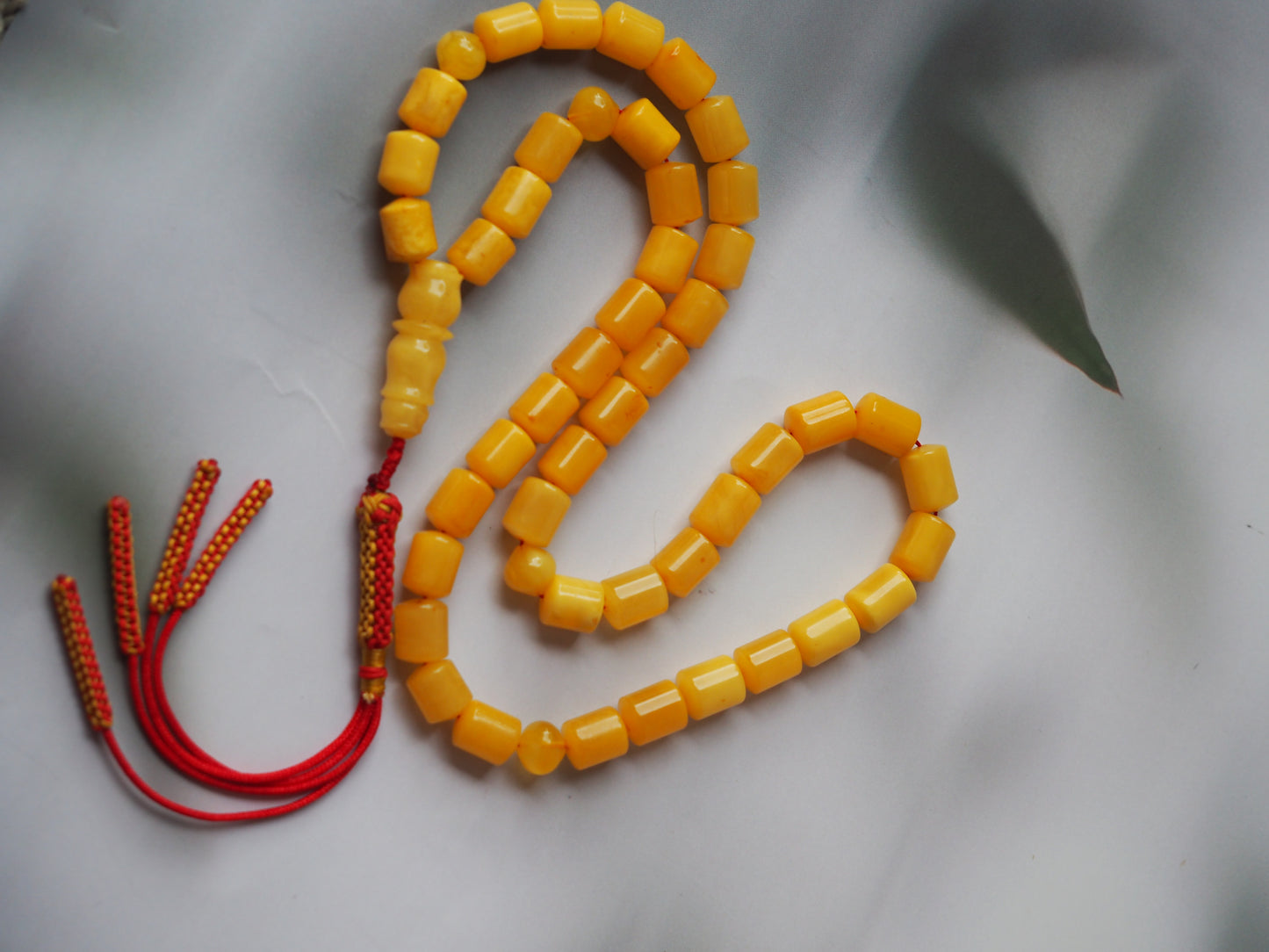 Butterscotch Amber Barrel Shape Rosary/ Tasbih