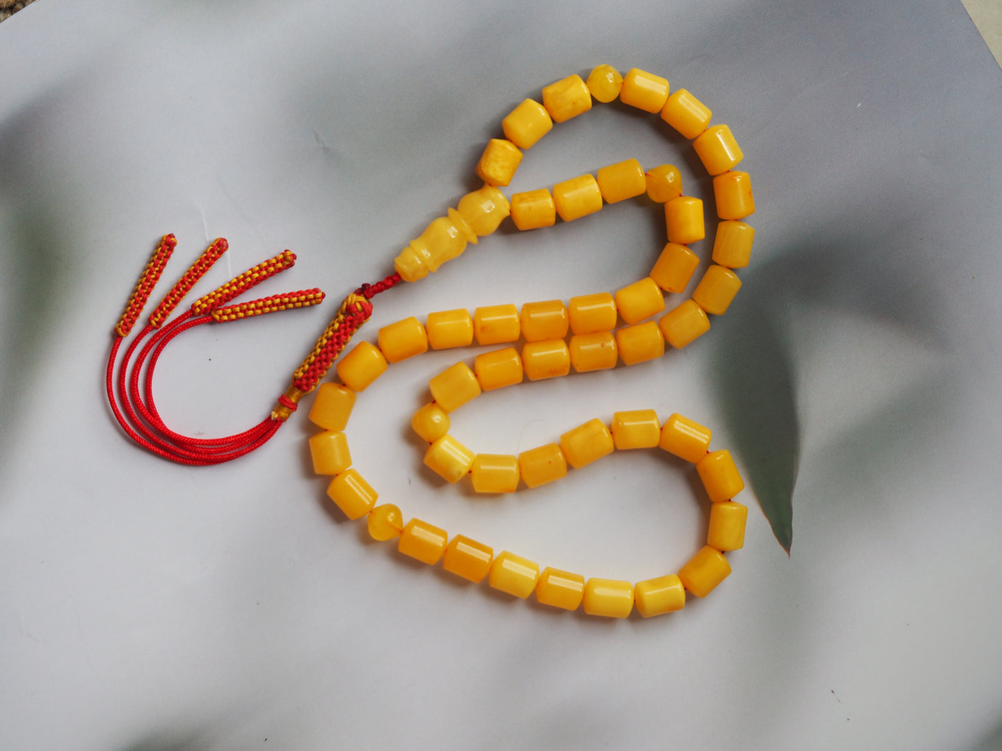 Butterscotch Amber Barrel Shape Rosary/ Tasbih
