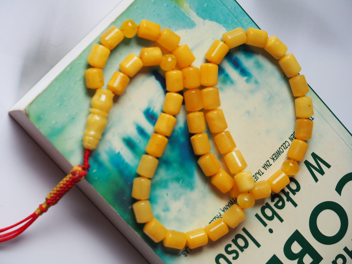 Butterscotch Amber Barrel Shape Rosary/ Tasbih