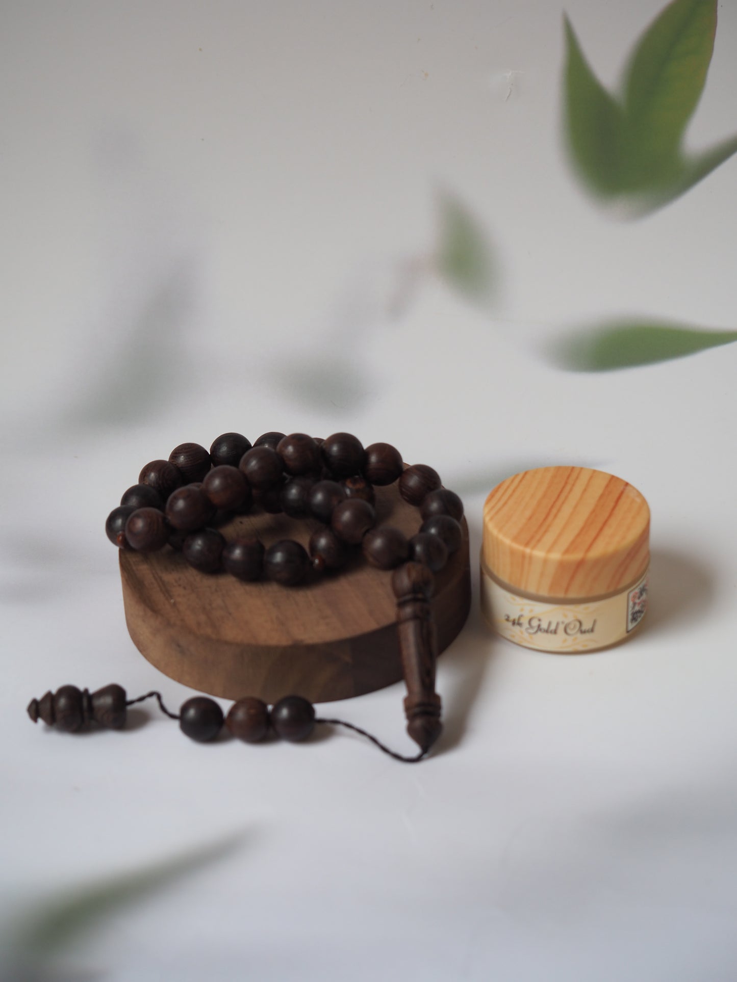 Indonesian Dark Wood Scented Rosary + Handmade Solid Perfume