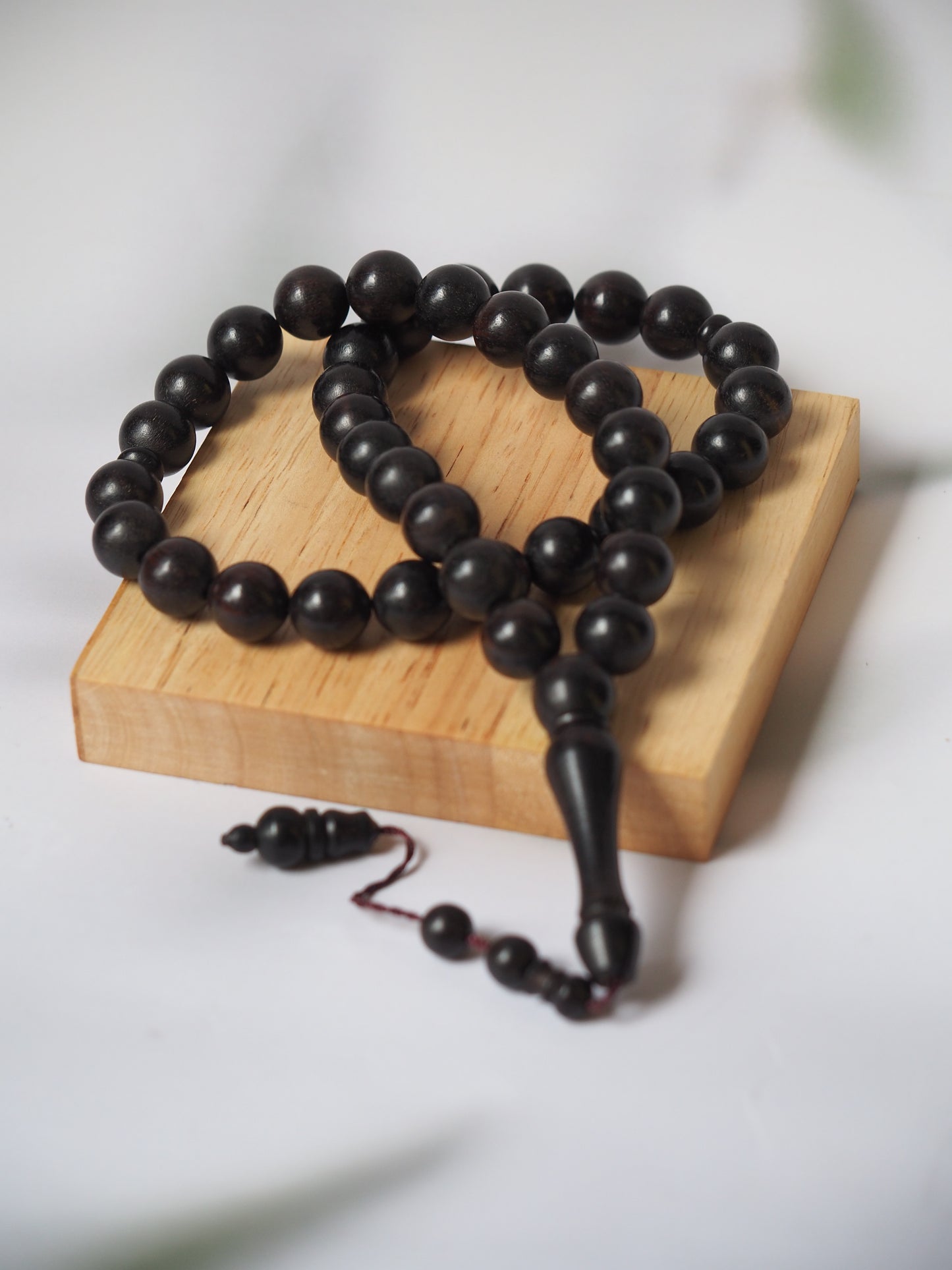 Indonesian Dark Wood Scented Rosary + Handmade Solid Perfume