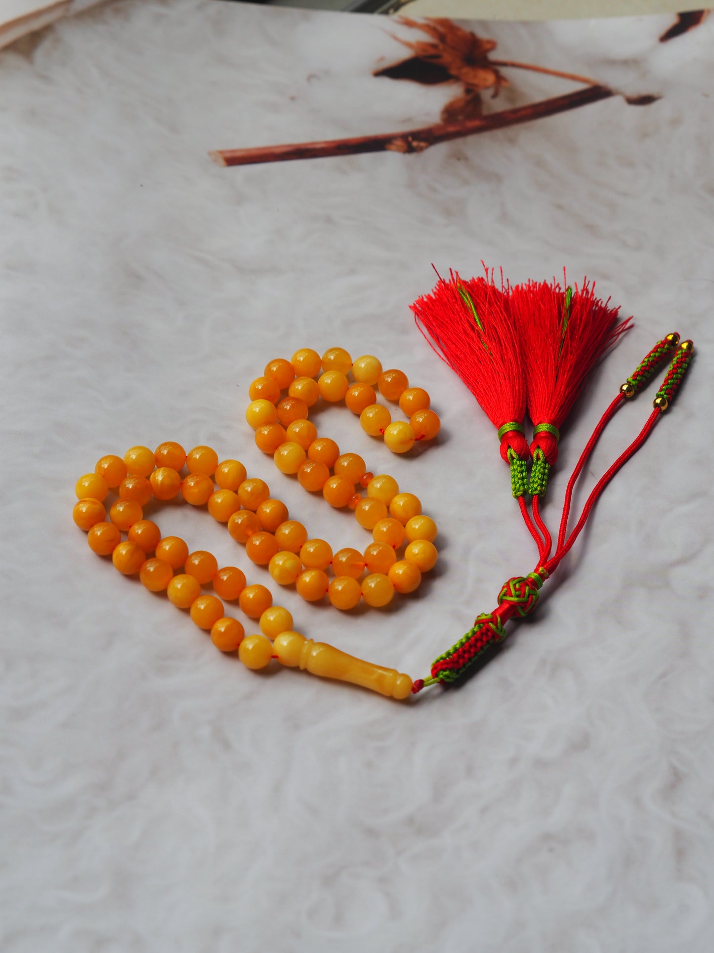 Natural Aged Butterscotch Amber Tasbih 66 Beads