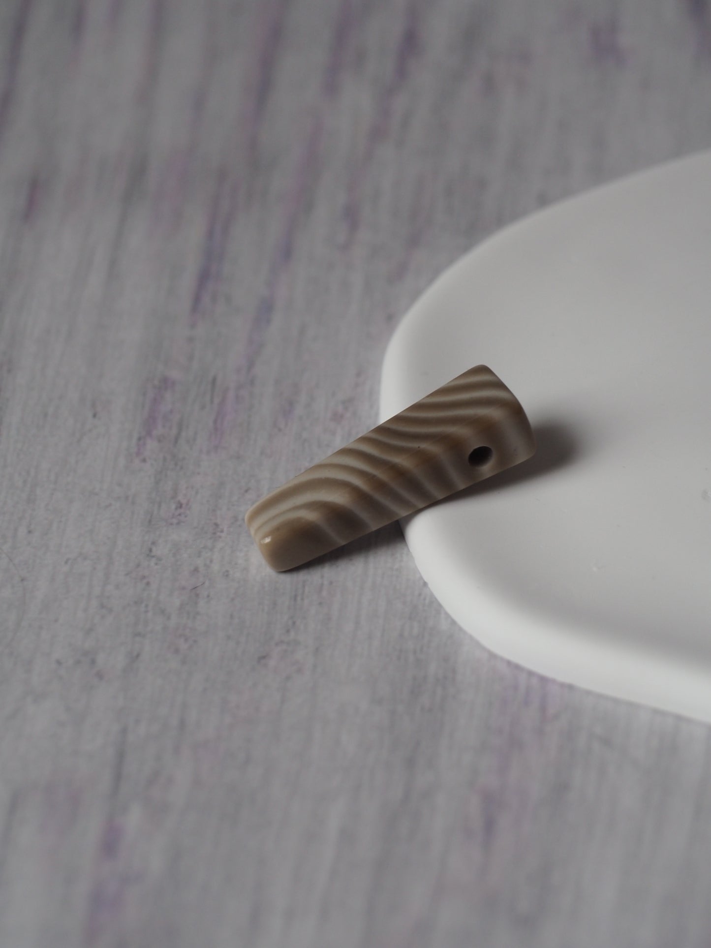 Natural Striped Flint Pendant