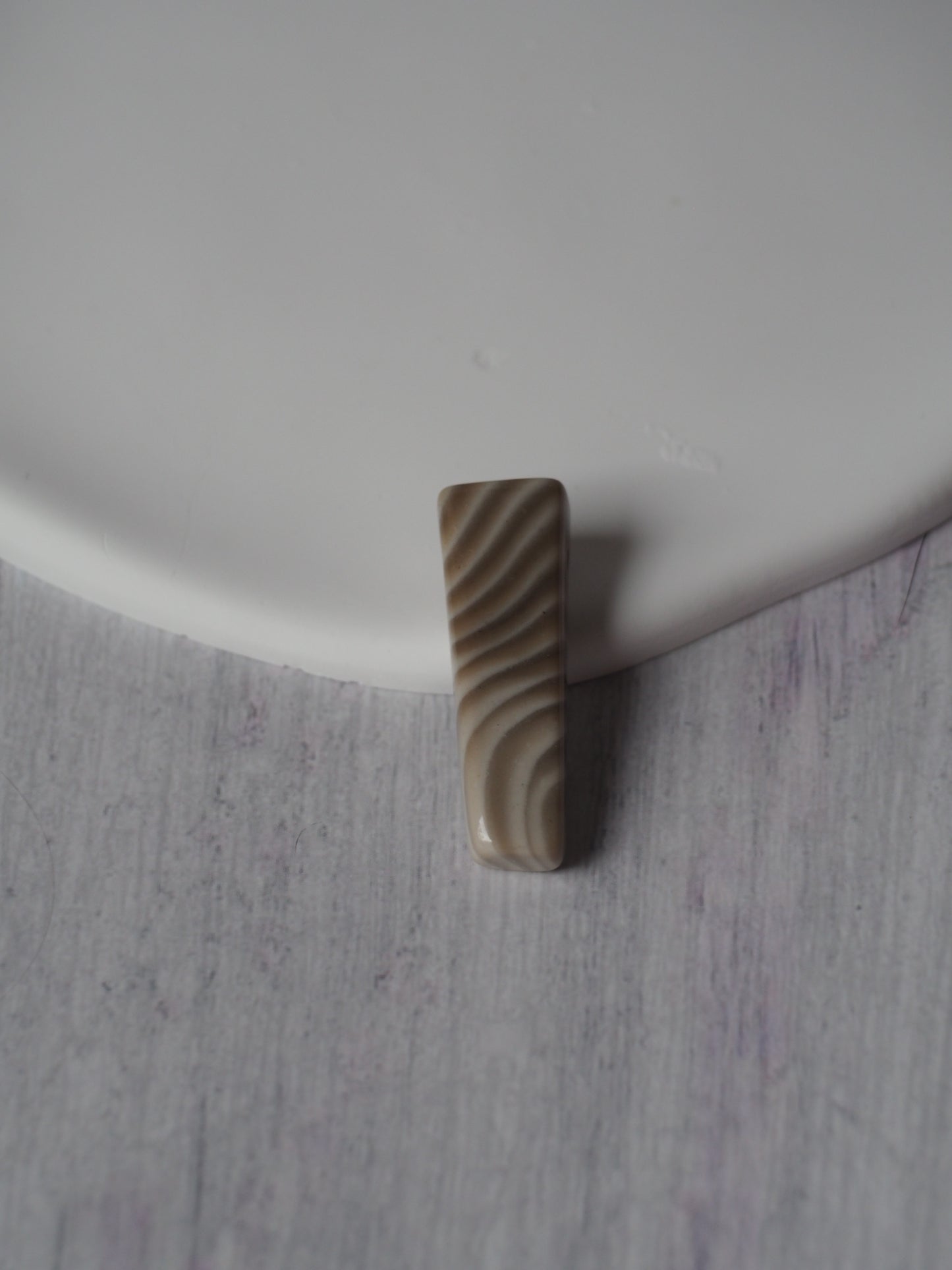 Natural Striped Flint Pendant