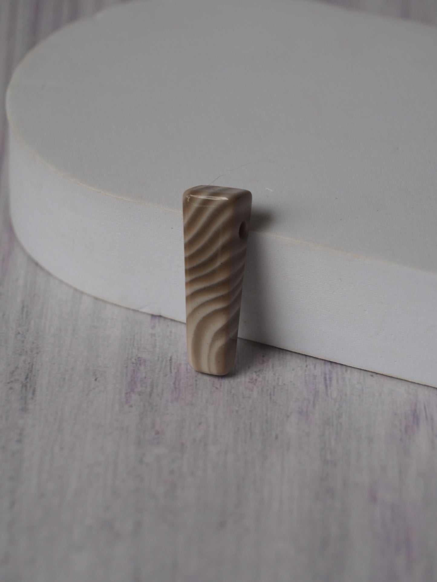 Natural Striped Flint Pendant