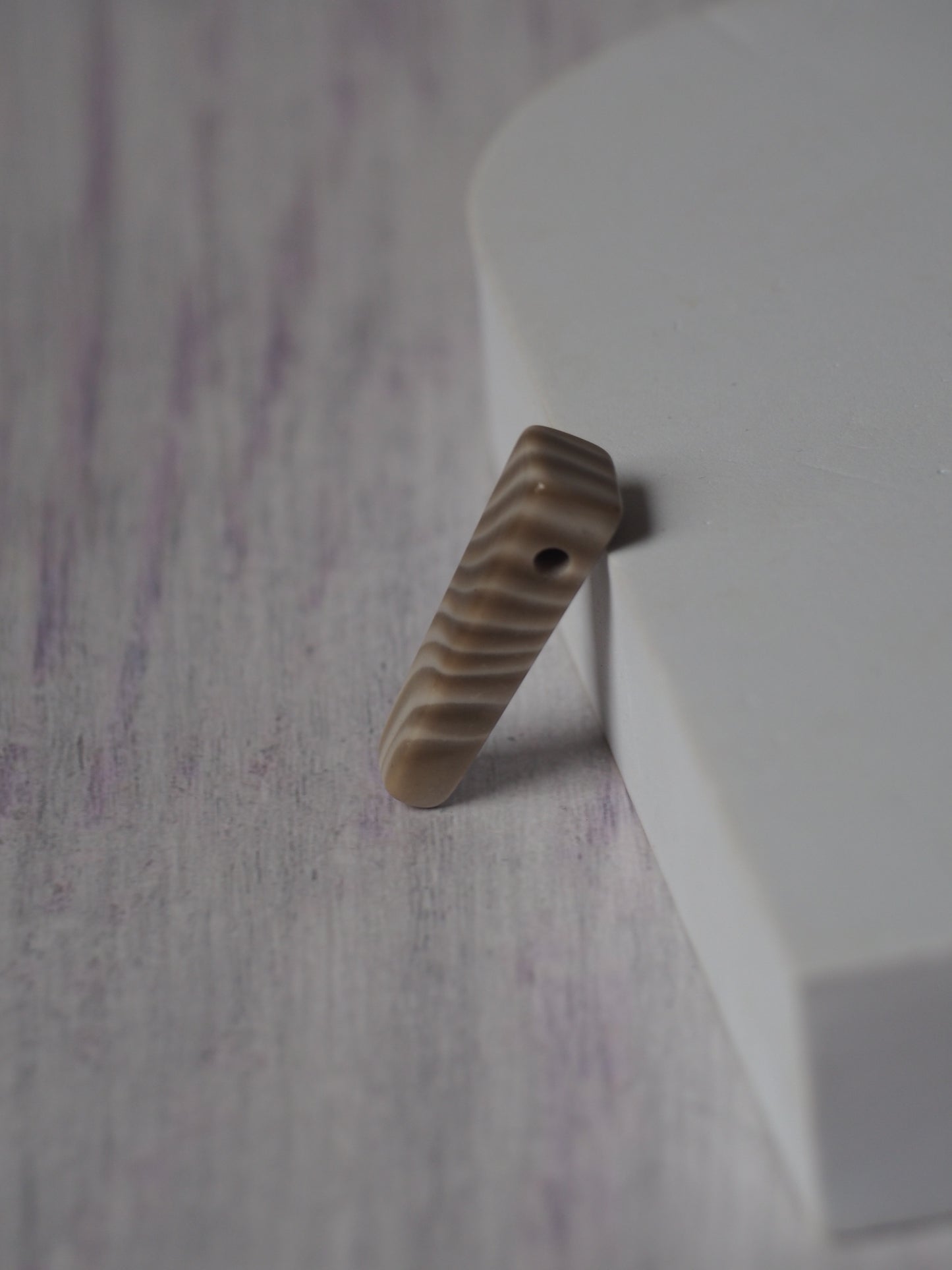 Natural Striped Flint Pendant