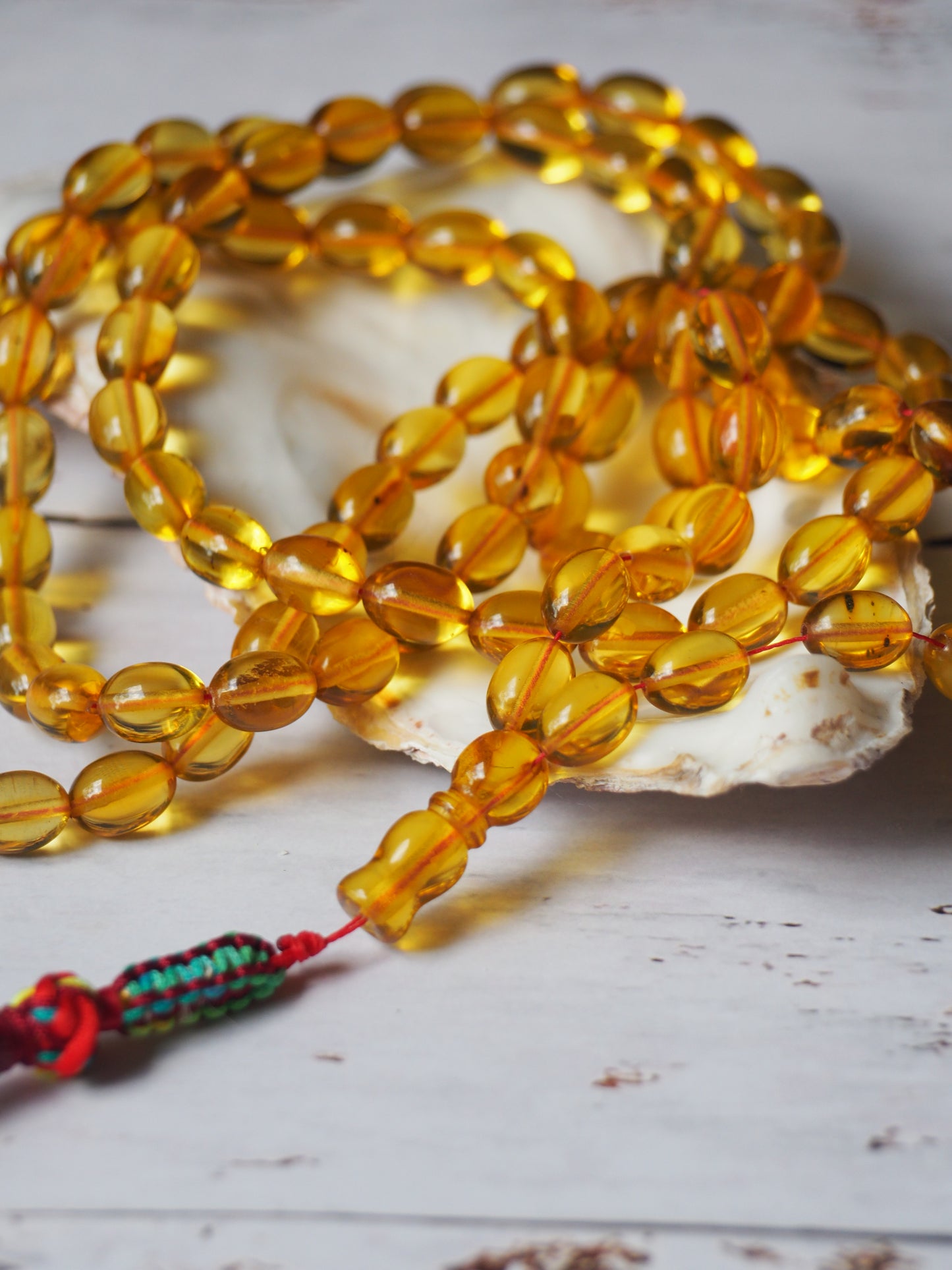 Natural Green Dominican Olive Shape Amber 99 Beads