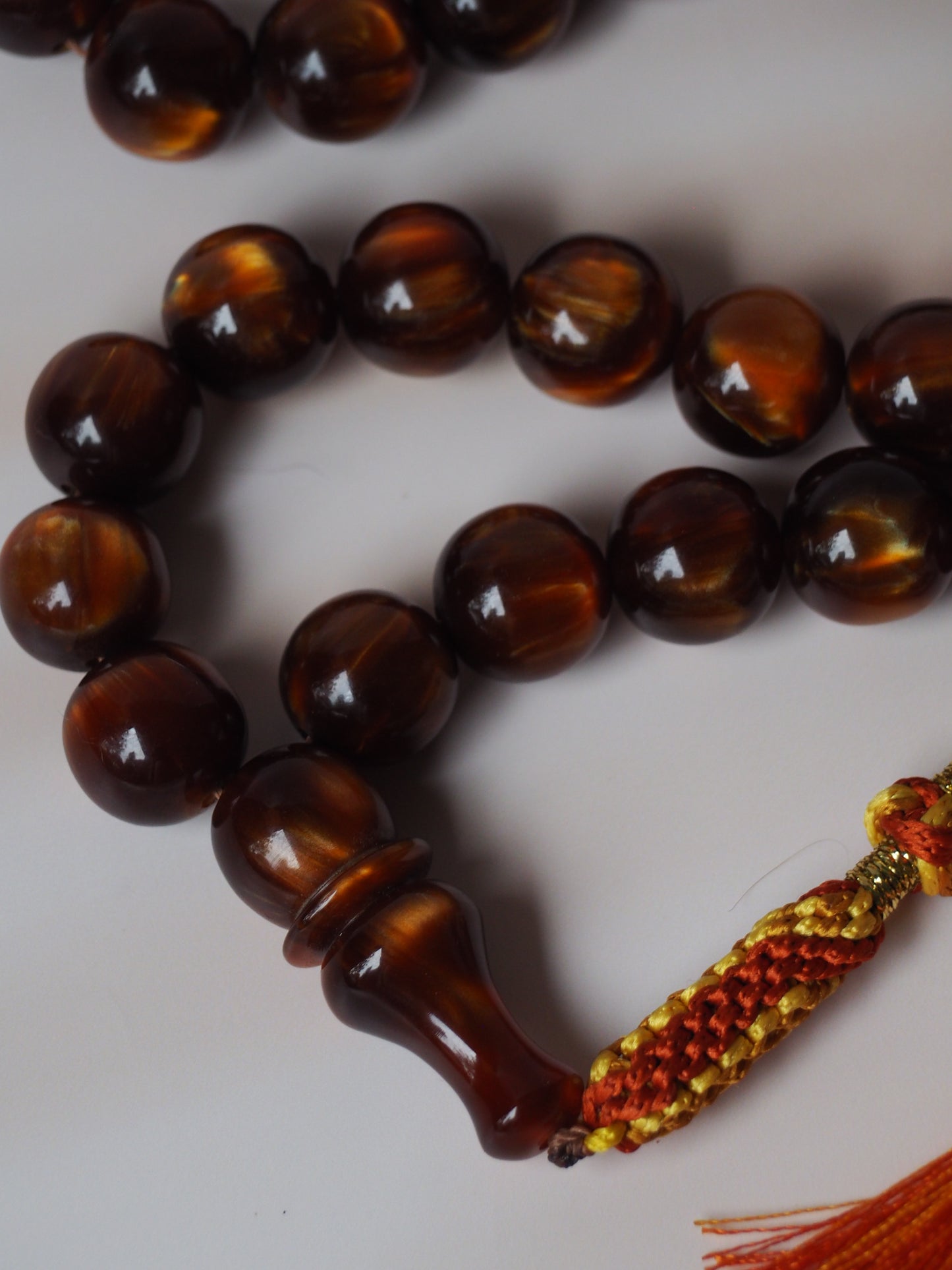 Unique Lava Flow Bakelite Misbaha 35 Beads 100g