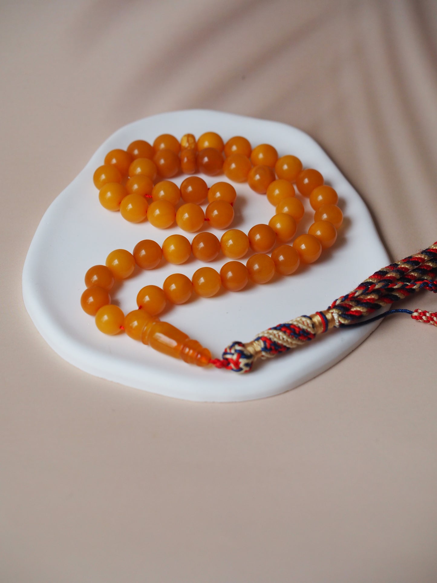 Natural Aged Butterscotch Amber Pocket Size Tasbih 45 Beads