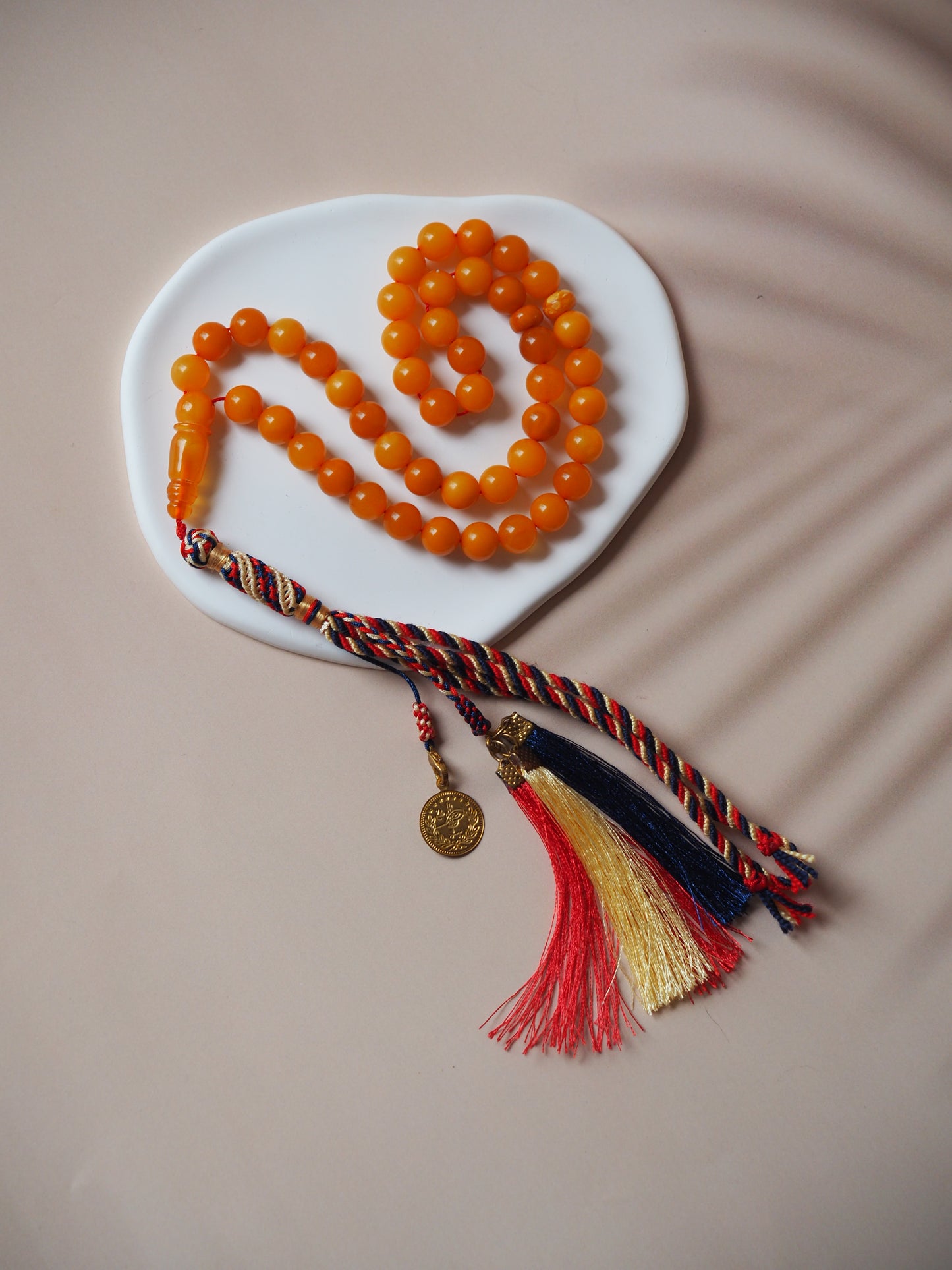 Natural Aged Butterscotch Amber Pocket Size Tasbih 45 Beads
