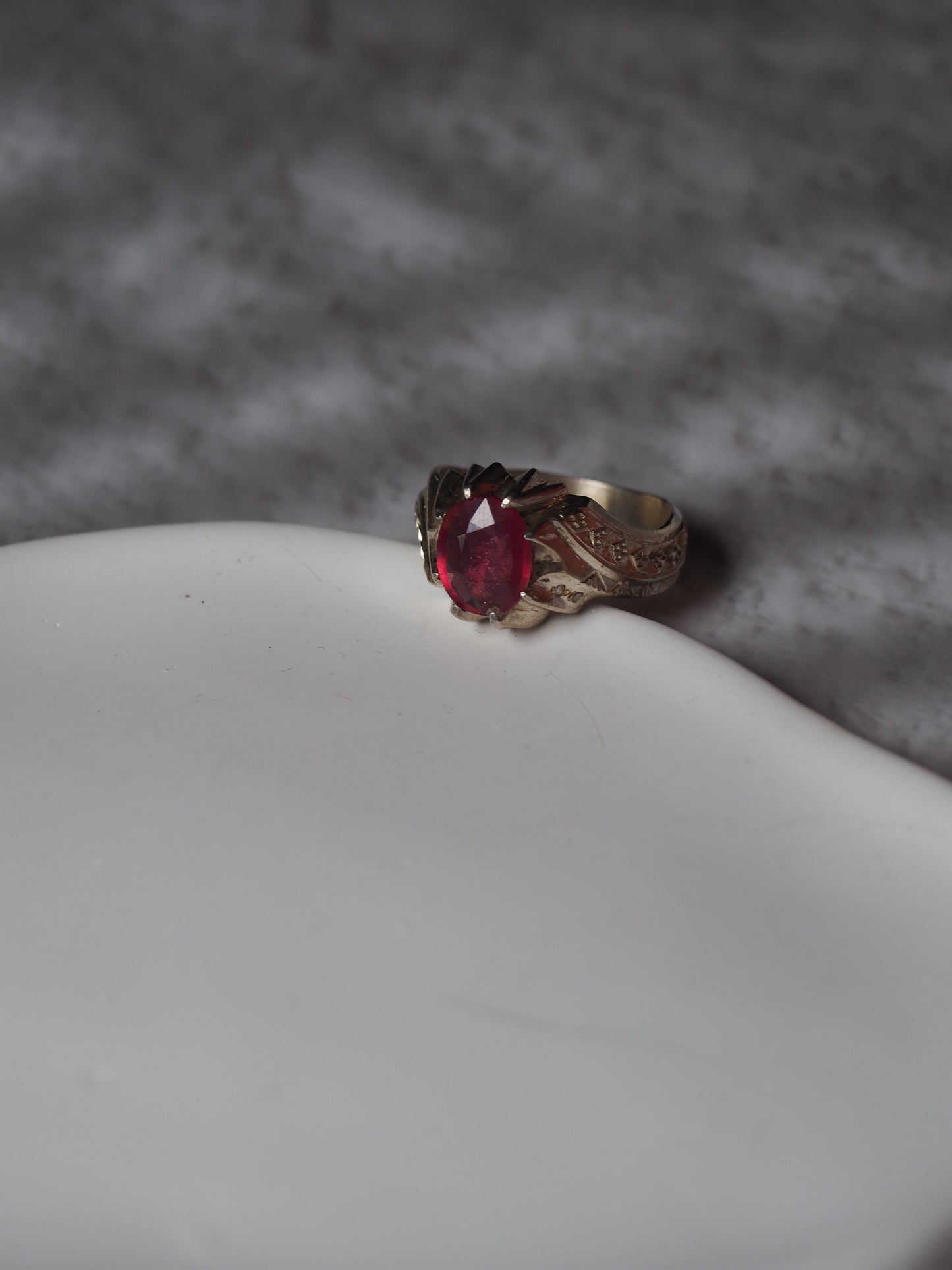 Natural Ruby Ring in Silver 925