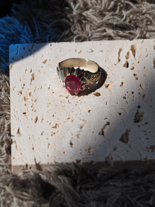 Natural Ruby Ring in Silver 925